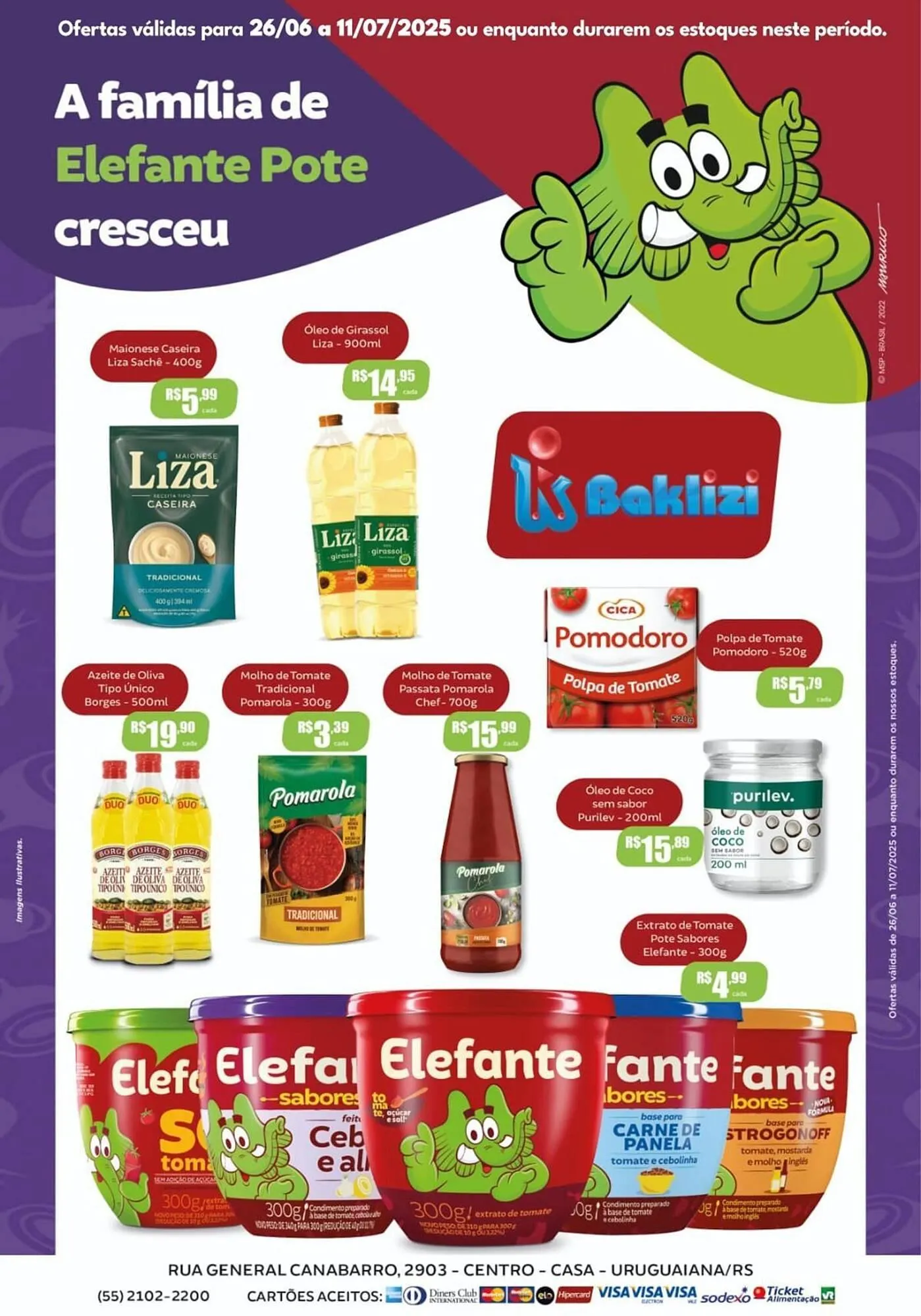 Encarte de Catálogo Supermercados Baklizi 26 de junho até 11 de julho 2025 - Pagina 1