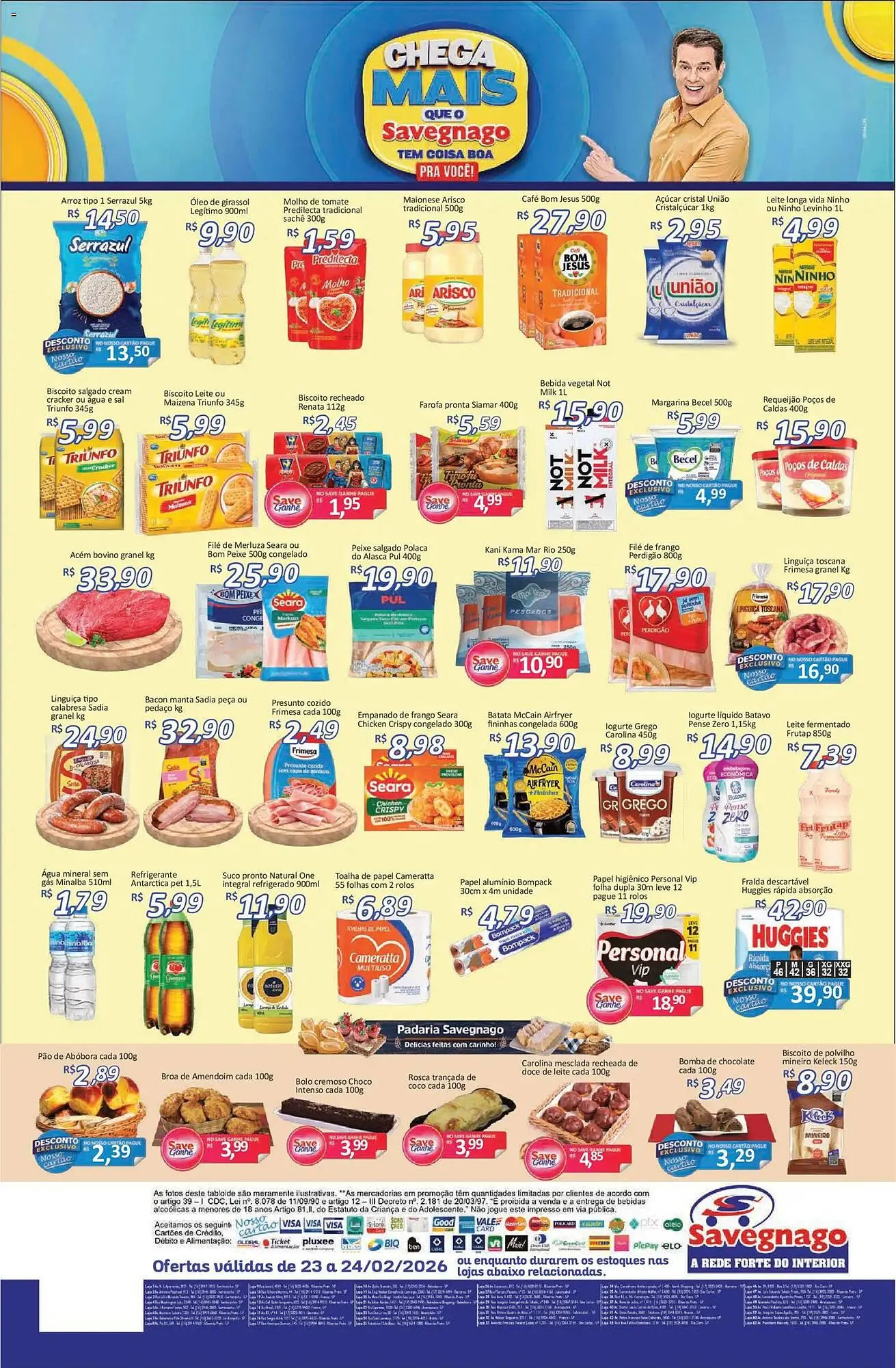 Encarte de Catálogo Supermercados Savegnago 23 de fevereiro até 25 de fevereiro 2026 - Pagina 2