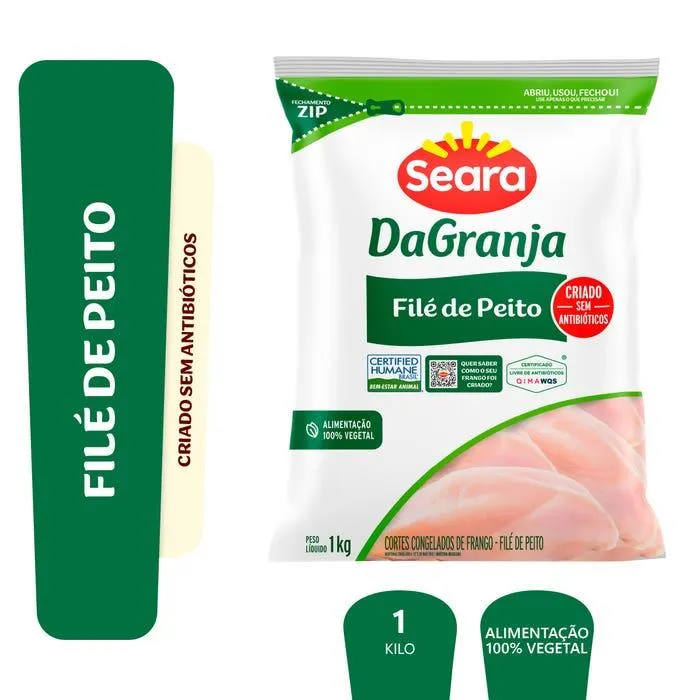 Filé De Peito Seara Dagranja Iqf 1kg