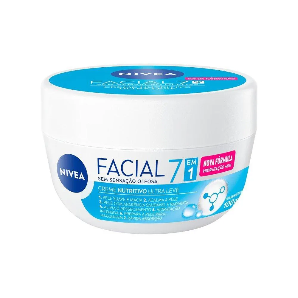 Creme Facial Nivea Nutritivo Ultraleve 7 em 1 100g