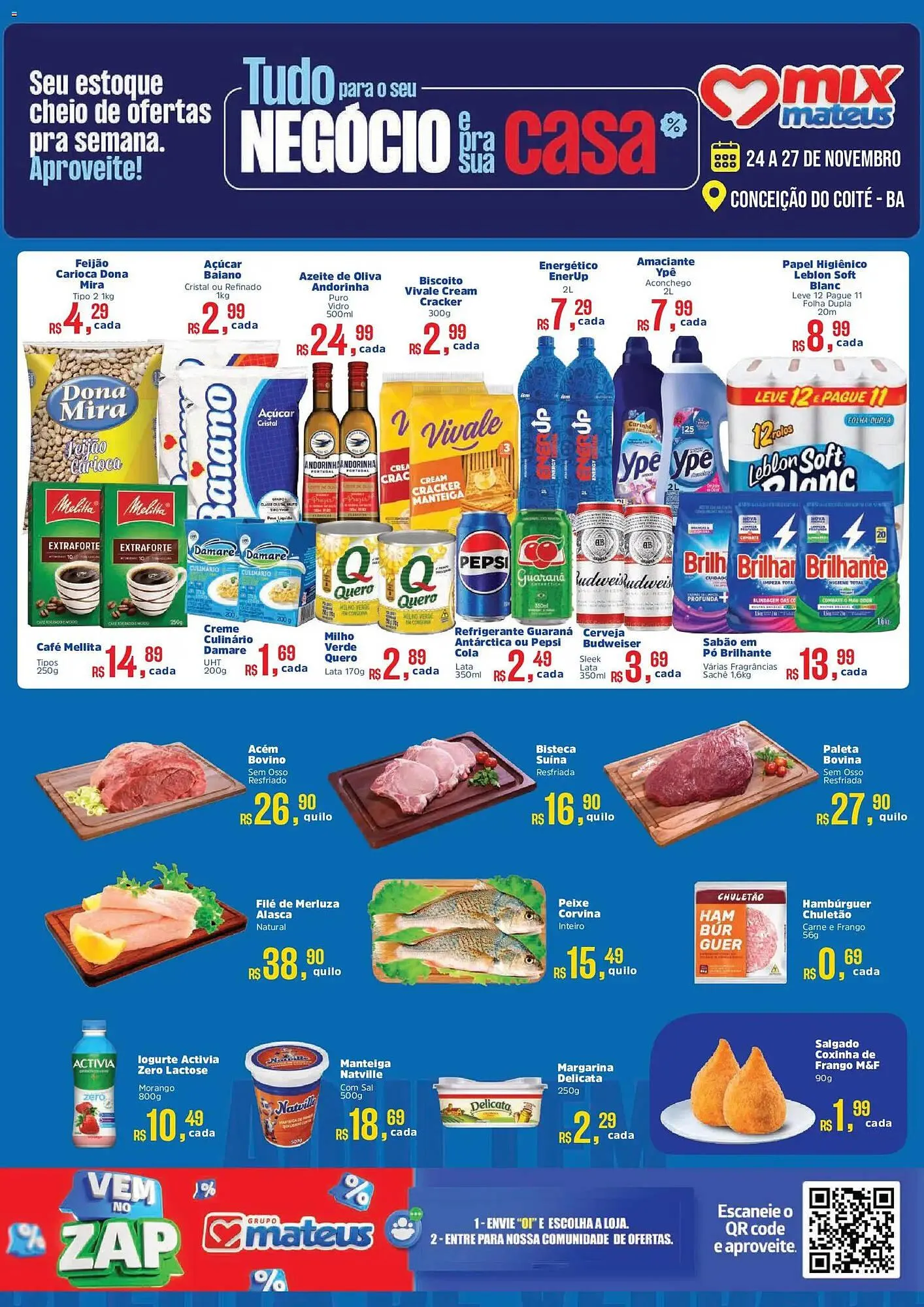 Encarte de Catálogo Supermercados Mateus 24 de novembro até 27 de novembro 2025 - Pagina 1
