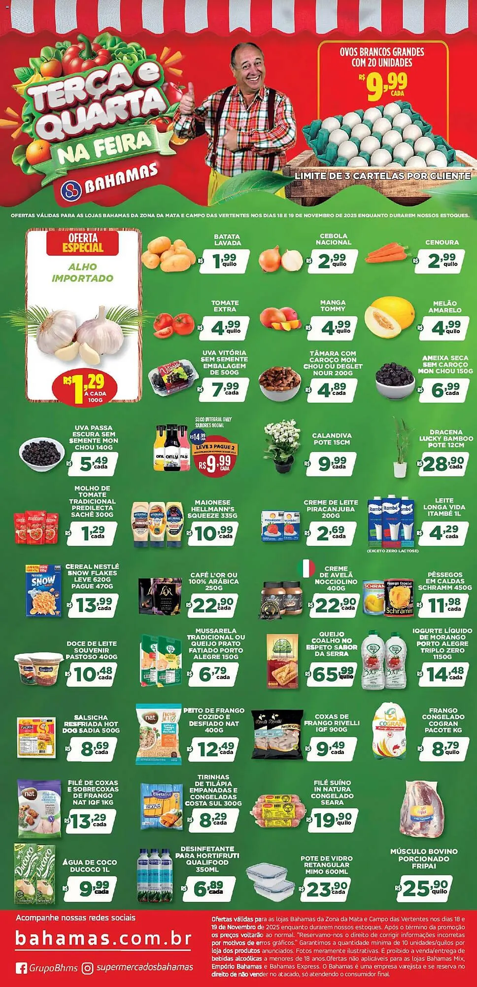 Encarte de Catálogo Bahamas Supermercados 18 de novembro até 19 de novembro 2025 - Pagina 1