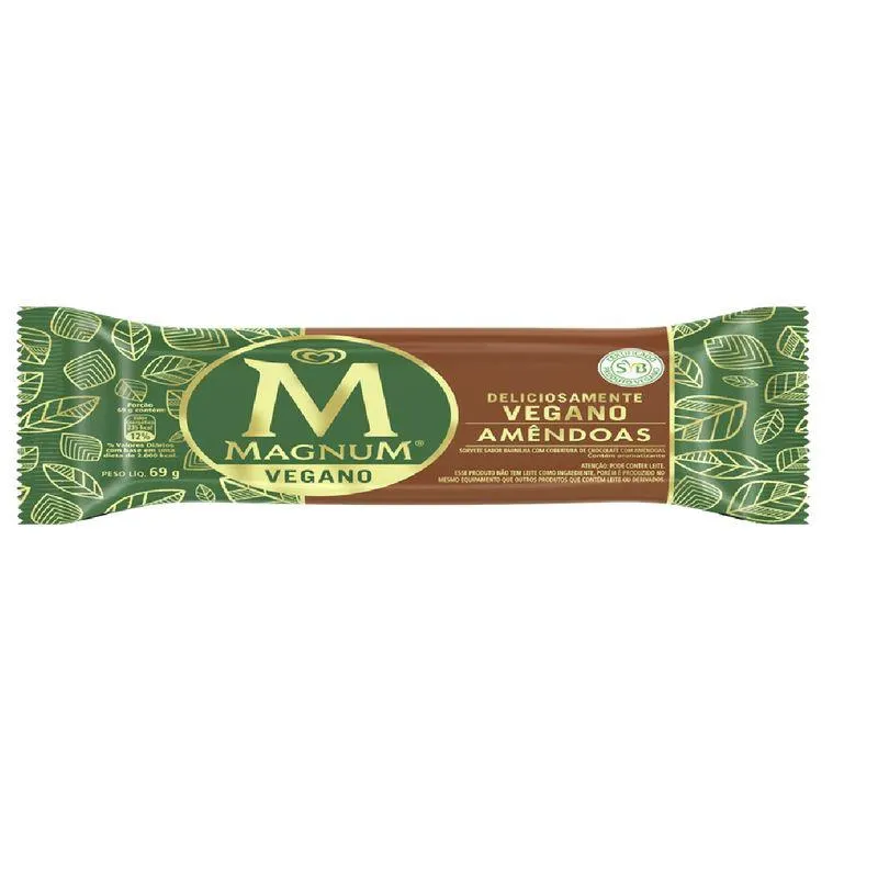 Picolé Kibon Magnum Vegano Amêndoas 69g