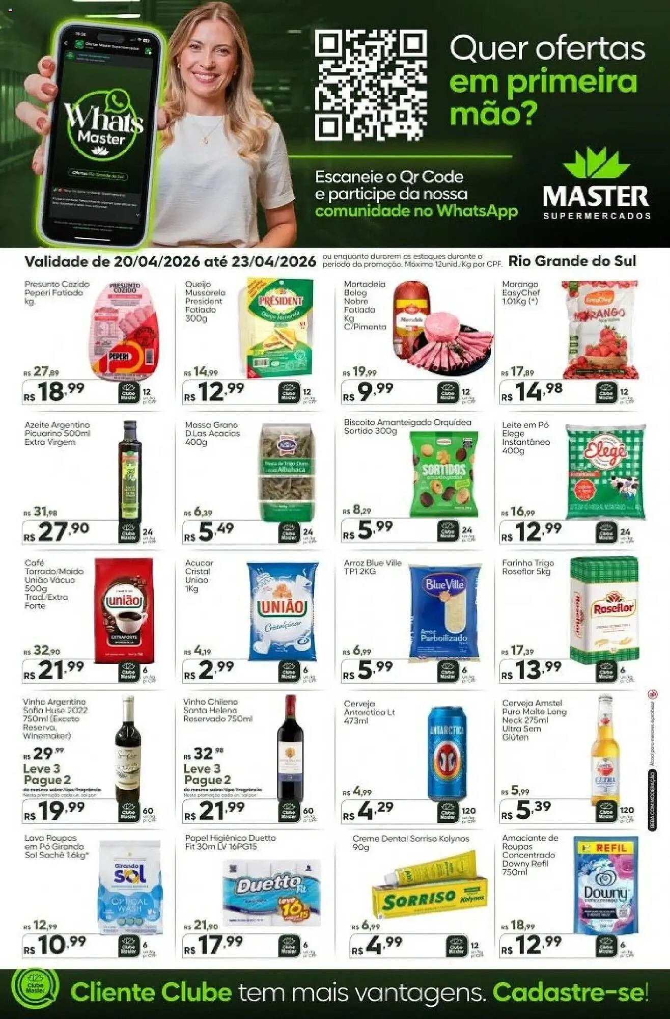 Encarte de Folheto Master Supermercados 20 de abril até 23 de abril 2026 - Pagina 1