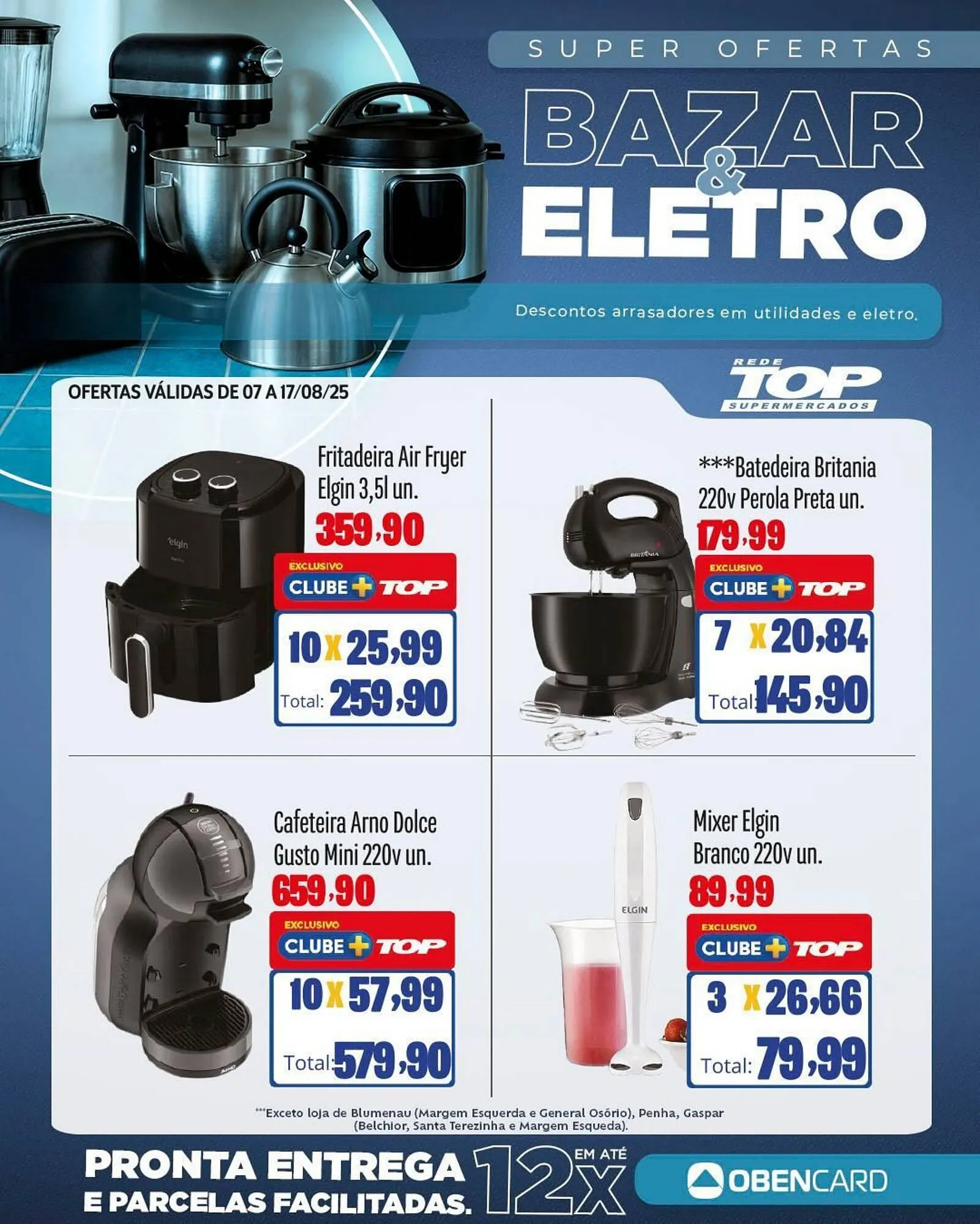 Encarte de Catálogo Rede Top 7 de agosto até 17 de agosto 2025 - Pagina 1