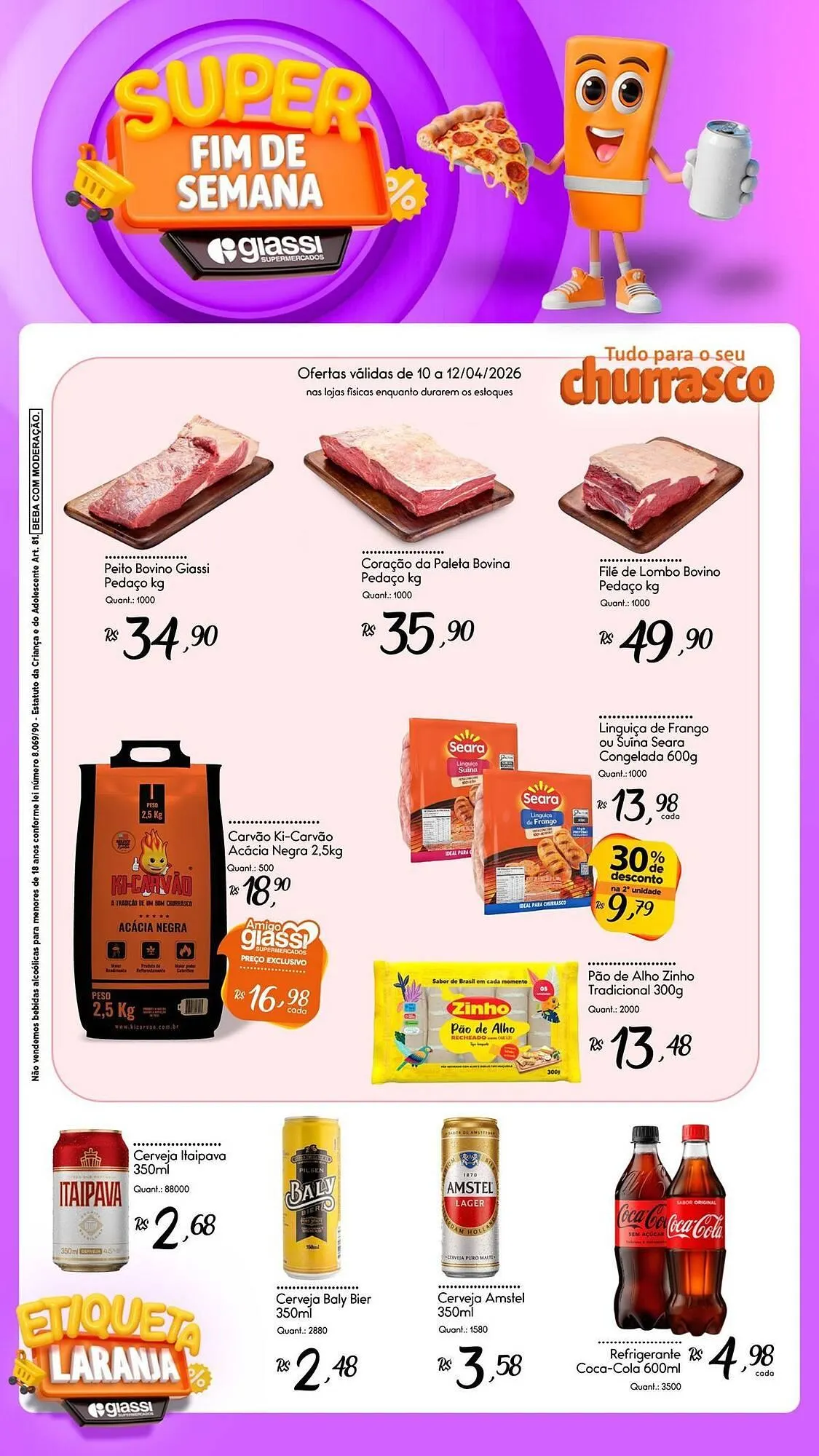 Encarte de Encarte Giassi Supermercados 10 de abril até 12 de abril 2026 - Pagina 1