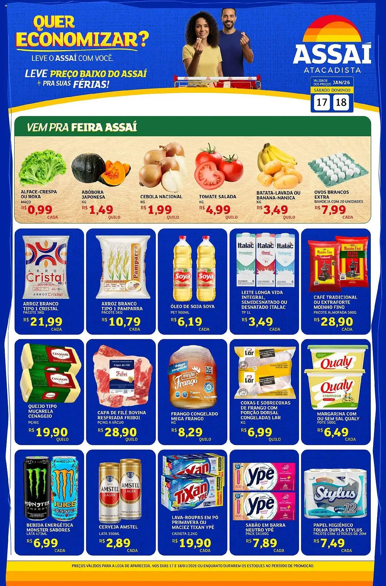 Encarte de Encarte Assaí Atacadista 17 de janeiro até 18 de janeiro 2026 - Pagina 1
