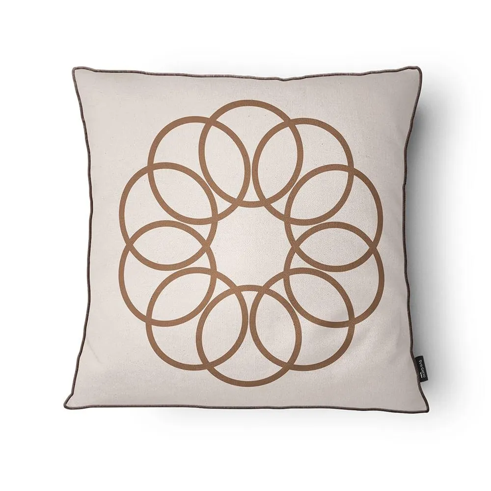 Capa Almofada Moment MT24156 Linho Com Cordão Cru Avelã 43x43cm MT24156 - Tuti Gottô