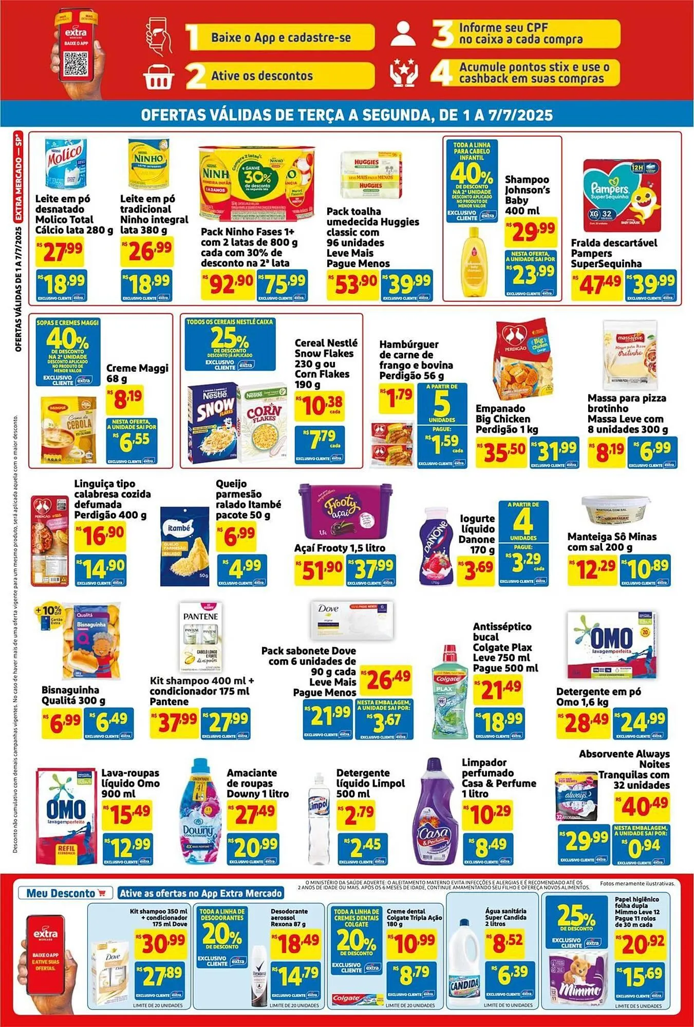 Encarte de Catálogo Mercado Extra 1 de julho até 7 de julho 2025 - Pagina 2