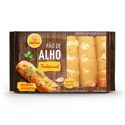 Pão de Alho GBarbosa Baguete Tradicional Resfriado 300g
