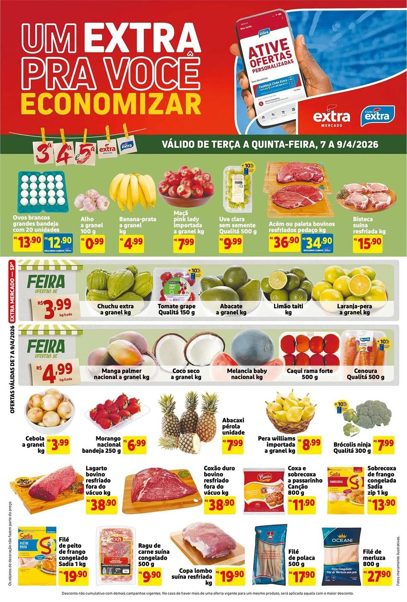 Encarte de Encarte Mercado Extra 7 de abril até 9 de abril 2026 - Pagina 1