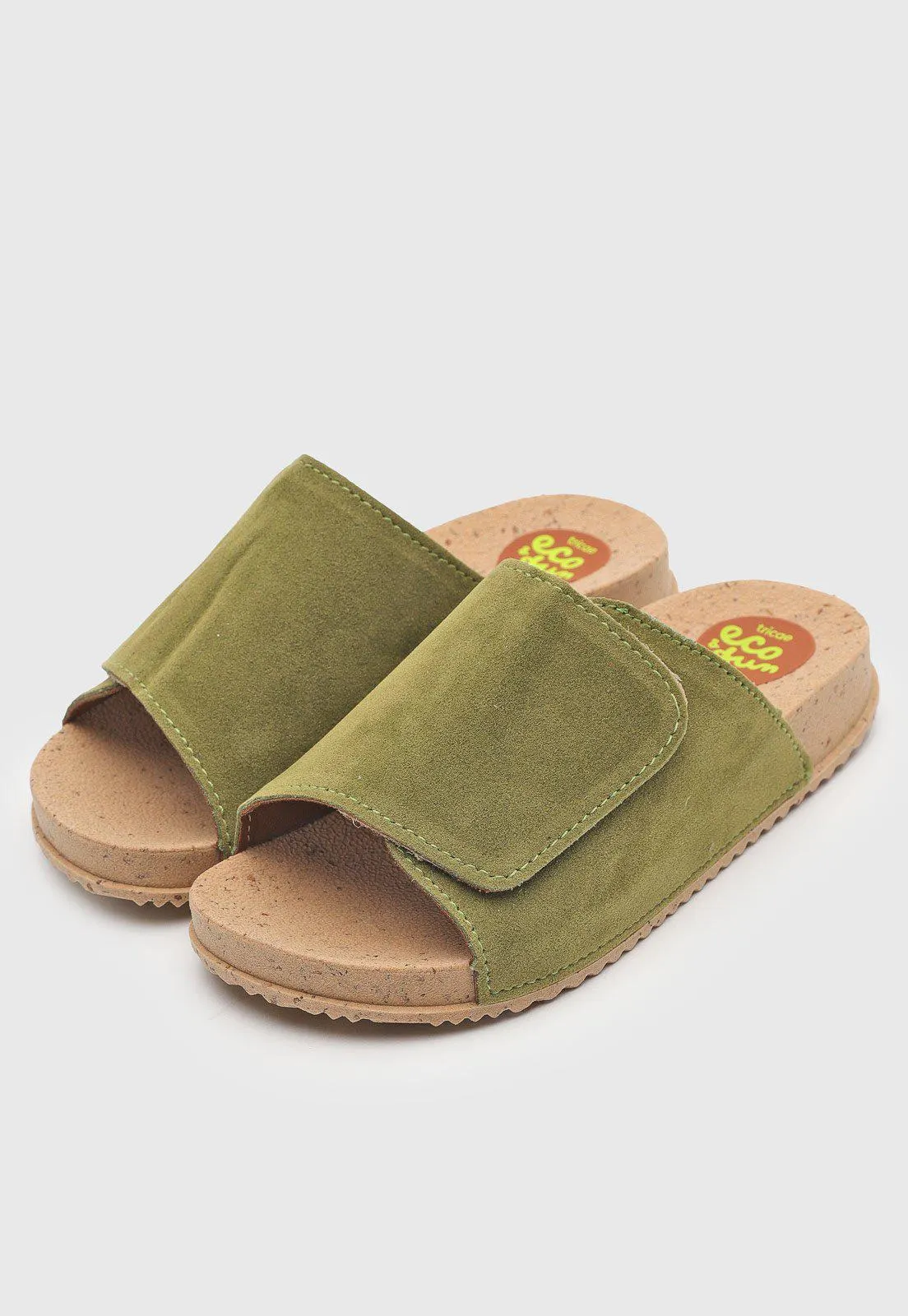 Sandália Infantil Slide Tricae Eco & Fun Suede Verde