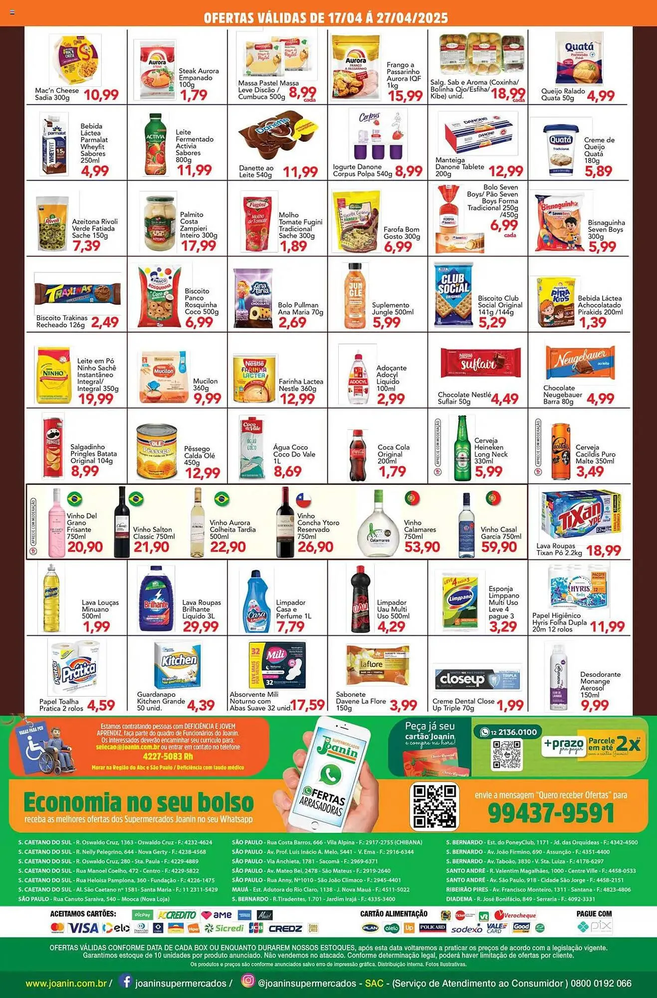 Encarte de Catálogo Supermercados Joanin 17 de abril até 27 de abril 2025 - Pagina 2