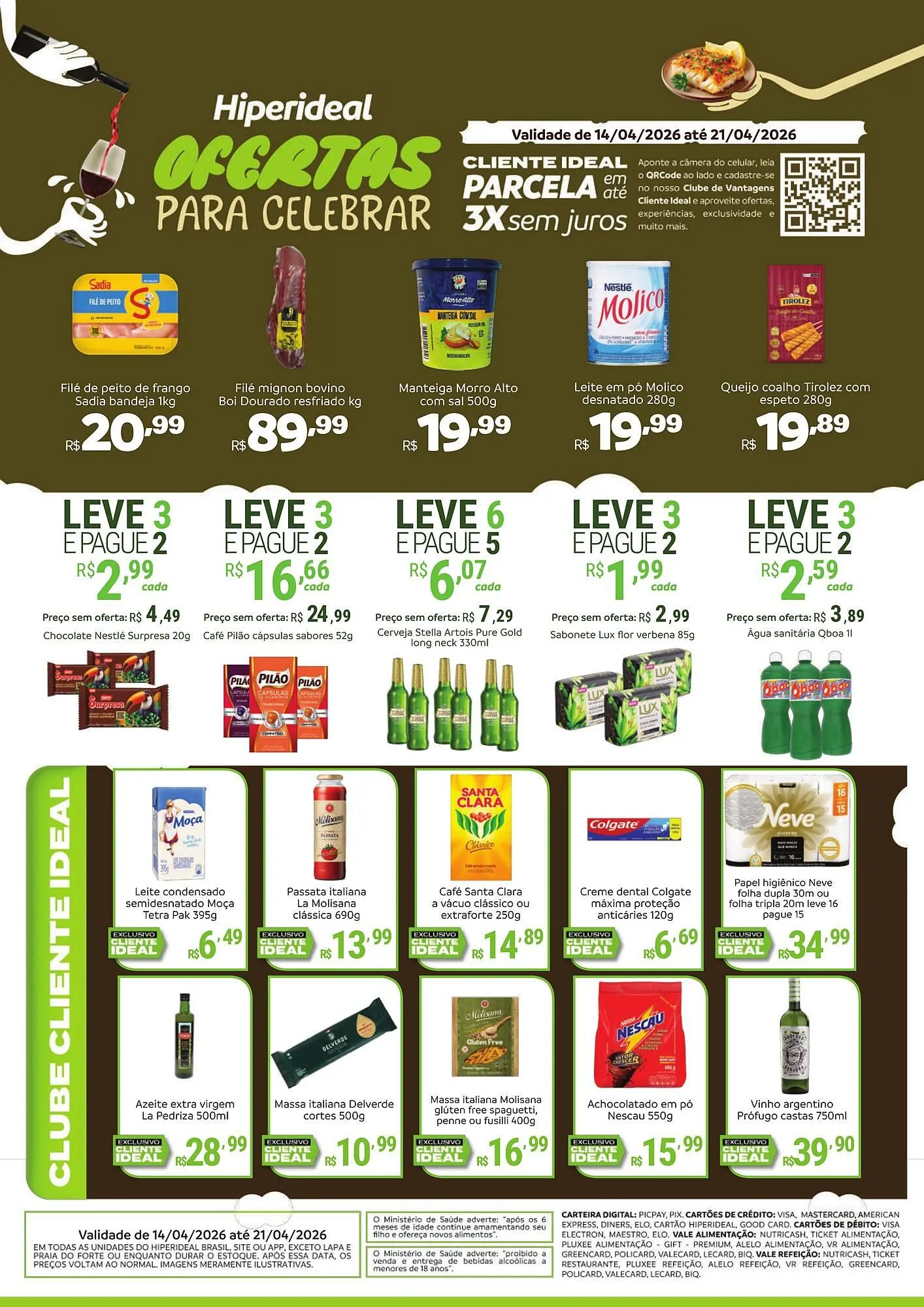 Encarte de Catálogo Hiperideal Supermercados 14 de abril até 21 de abril 2026 - Pagina 1