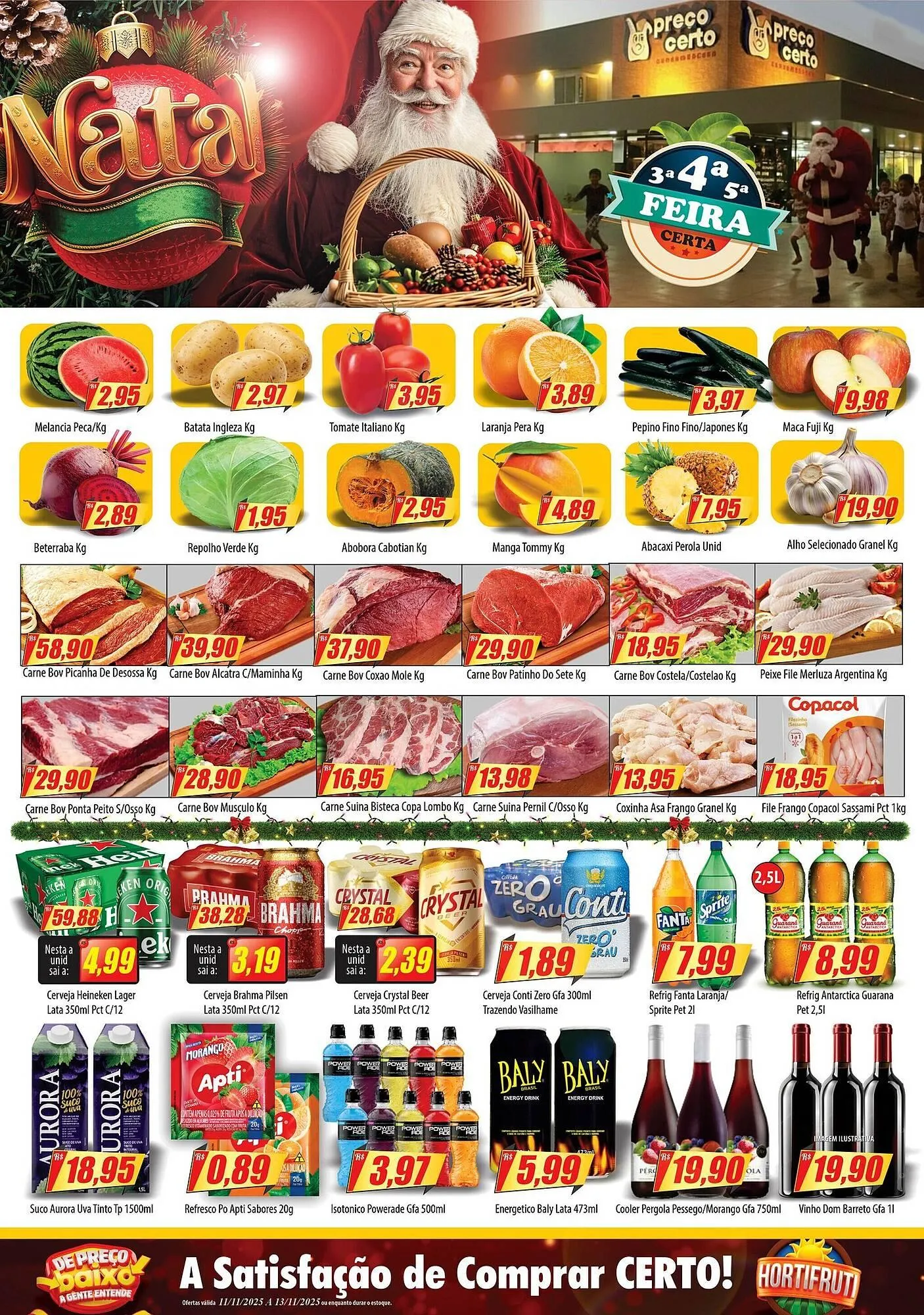 Encarte de Catálogo Preço Certo 11 de novembro até 13 de novembro 2025 - Pagina 1