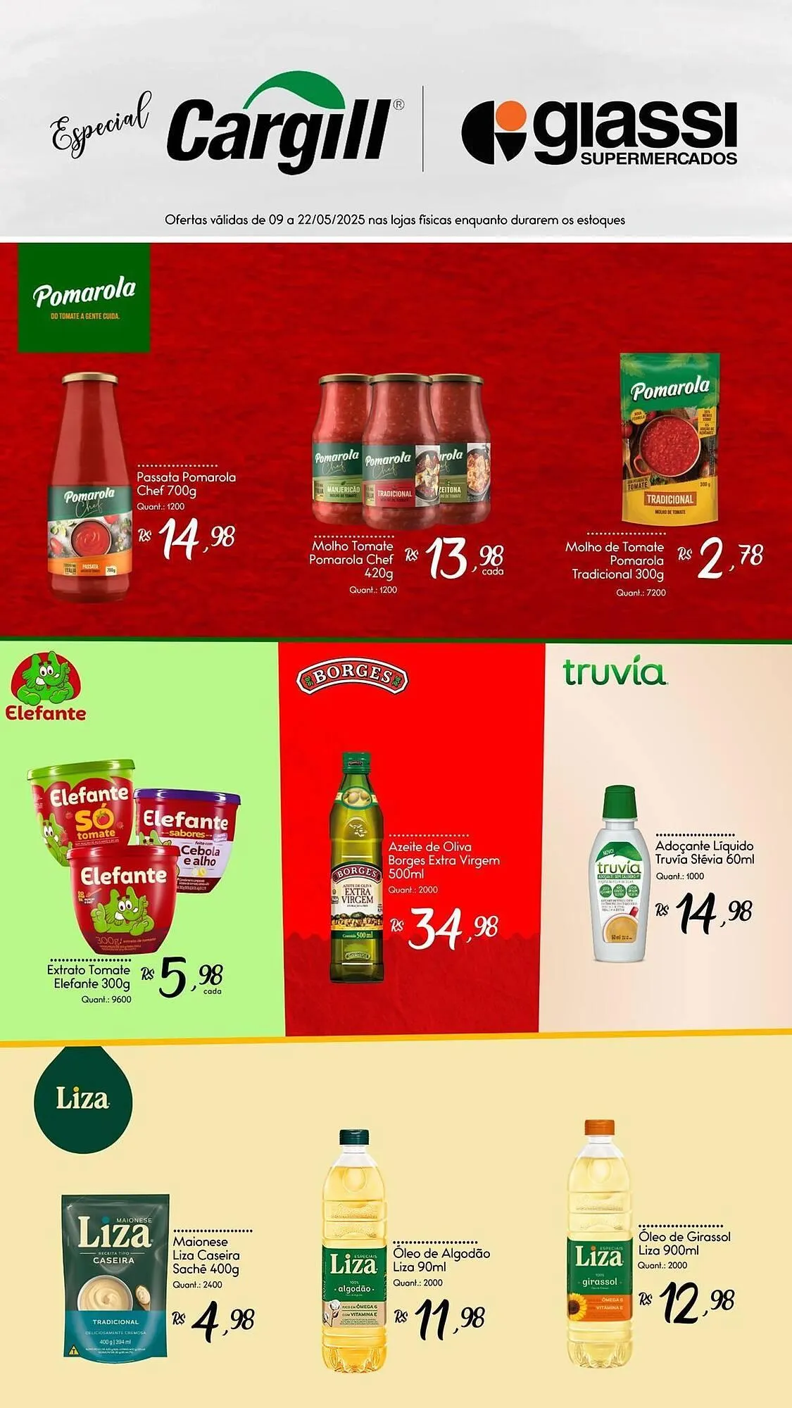 Encarte de Catálogo Giassi Supermercados 9 de maio até 22 de maio 2025 - Pagina 1
