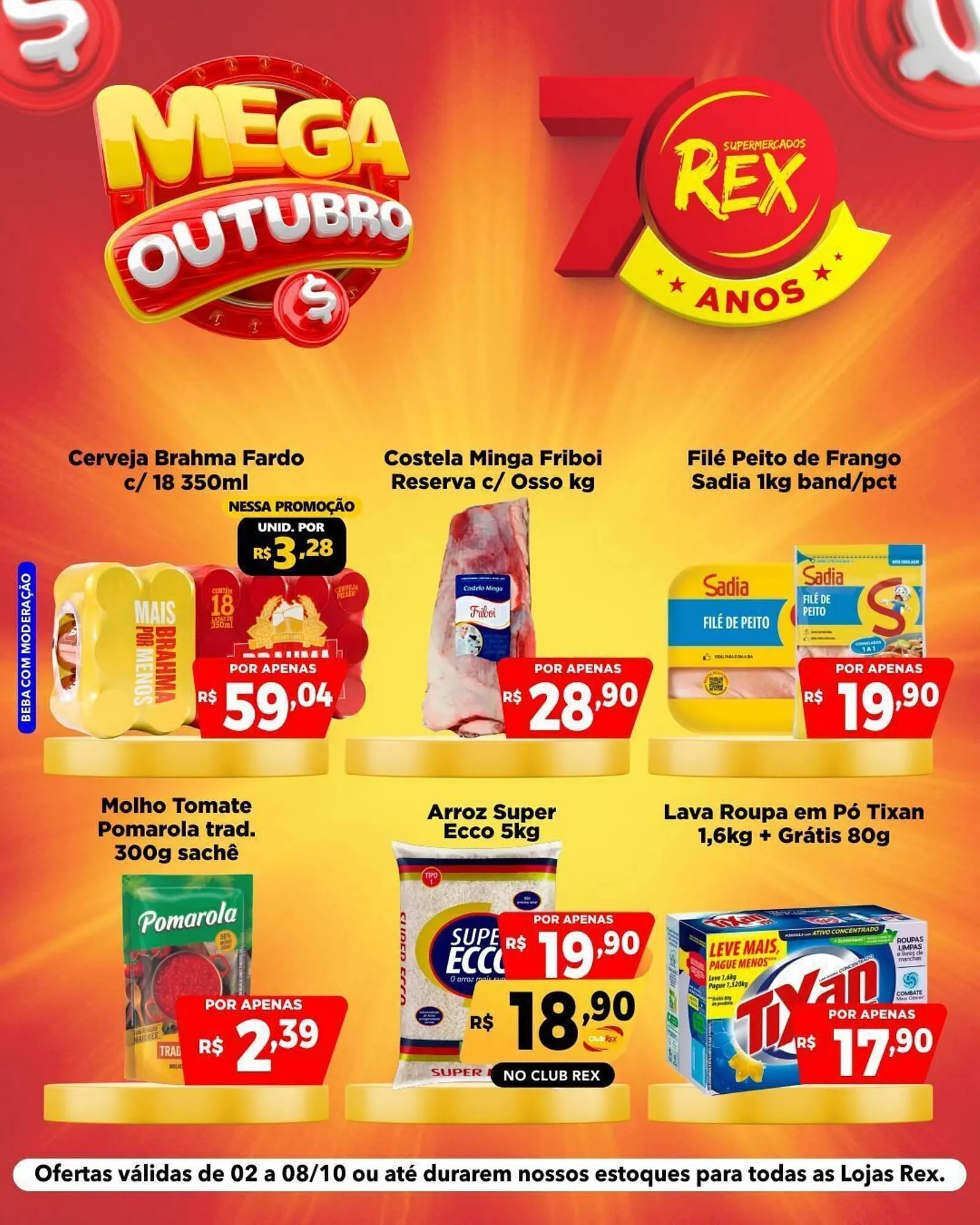 Encarte de Catálogo Supermercados Rex 2 de outubro até 8 de outubro 2025 - Pagina 1