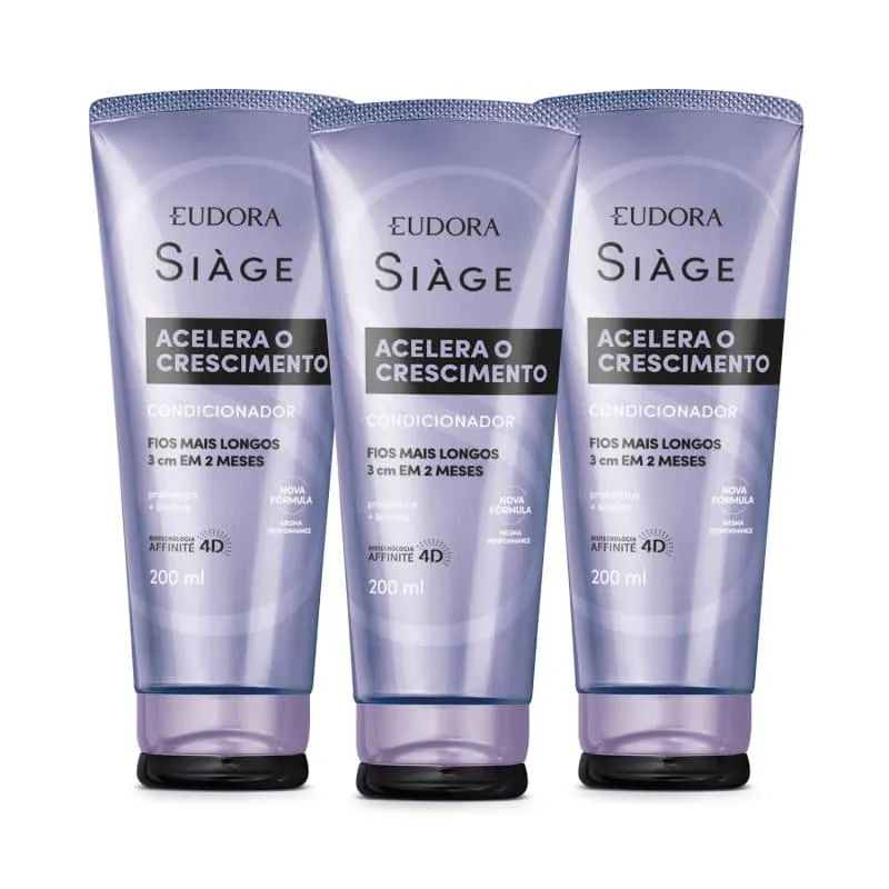 Combo Siàge Acelera o Crescimento: Condicionador 3x200ml