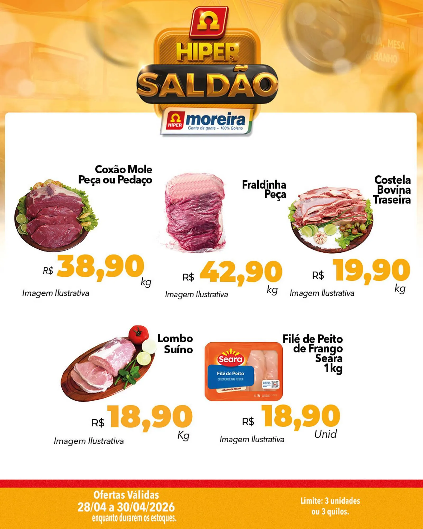 Encarte de Catálogo Hiper Moreira 28 de abril até 30 de abril 2026 - Pagina 1