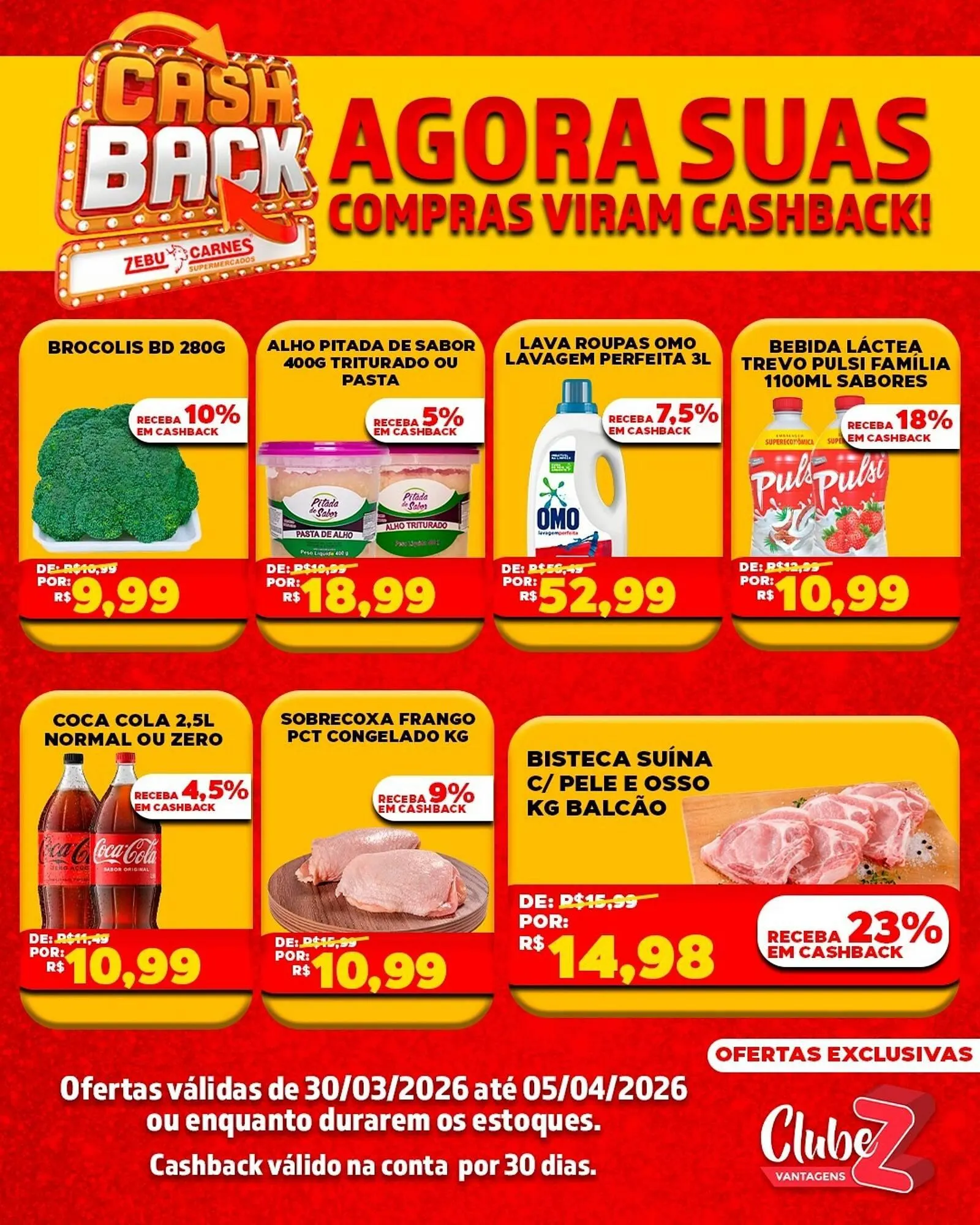 Encarte de Catálogo Zebu Carnes Supermercados 30 de março até 5 de abril 2026 - Pagina 1