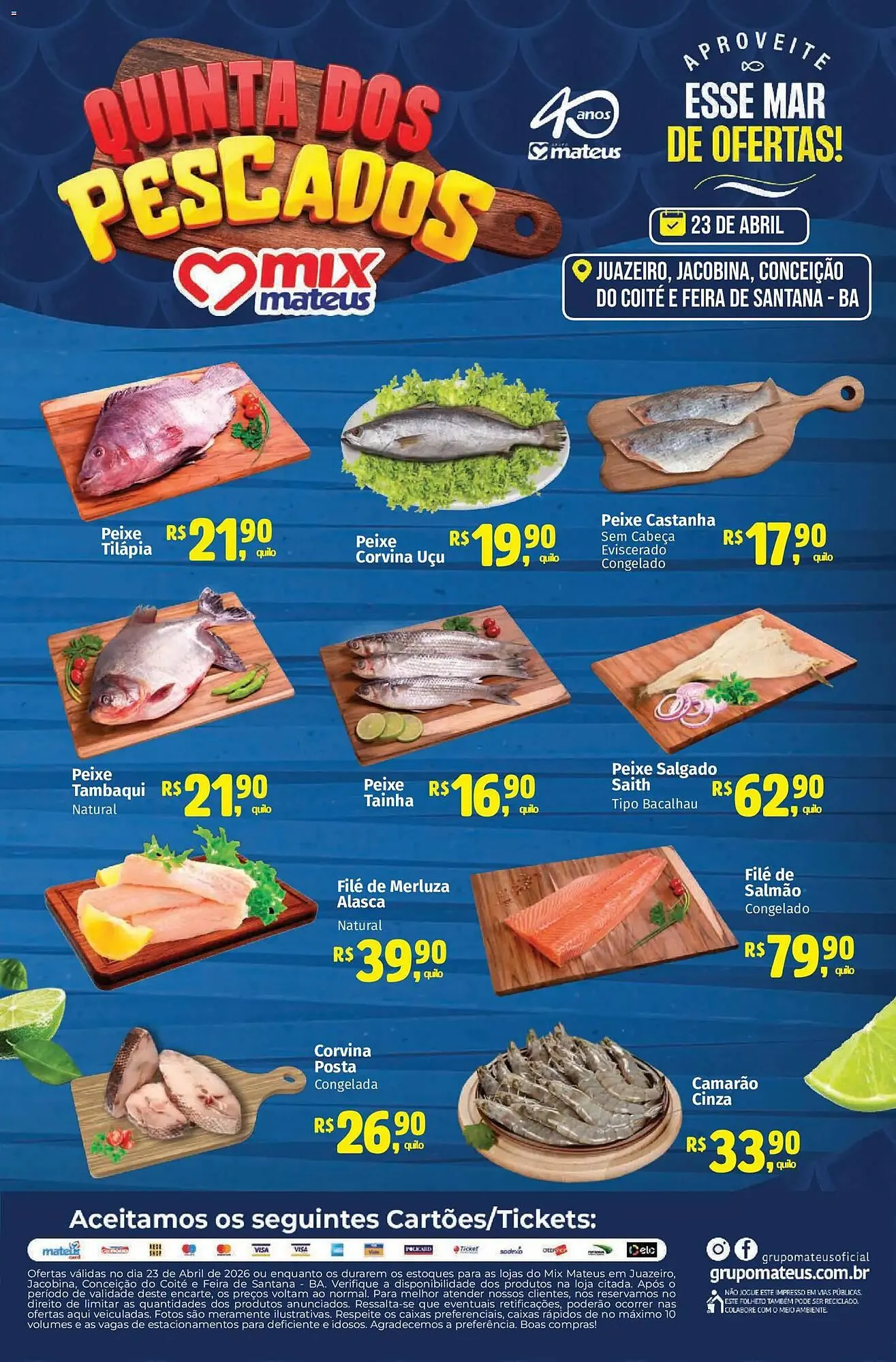 Encarte de Catálogo Supermercados Mateus 23 de abril até 23 de abril 2026 - Pagina 1