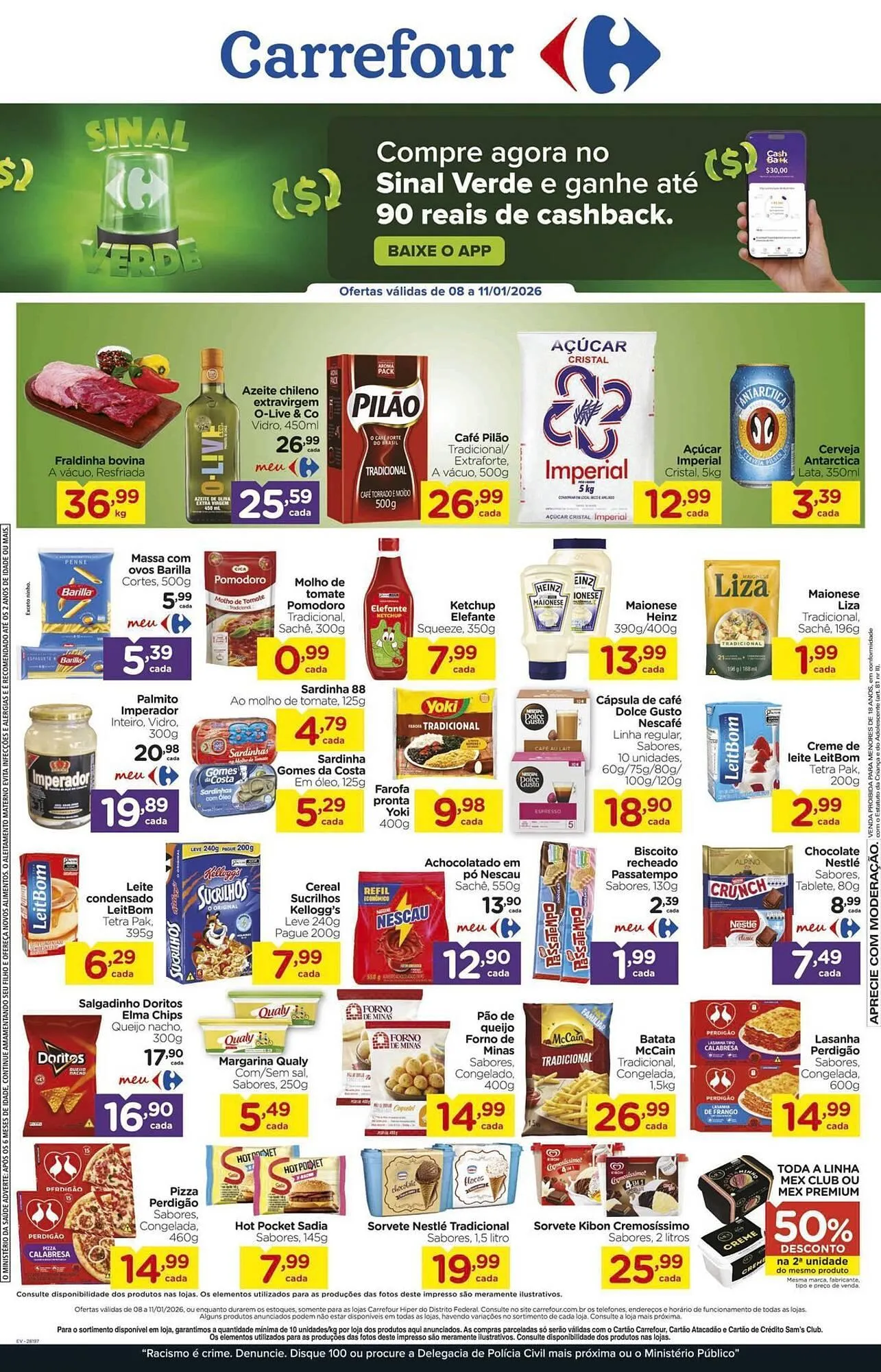Encarte de Folheto Carrefour 8 de janeiro até 11 de janeiro 2026 - Pagina 1