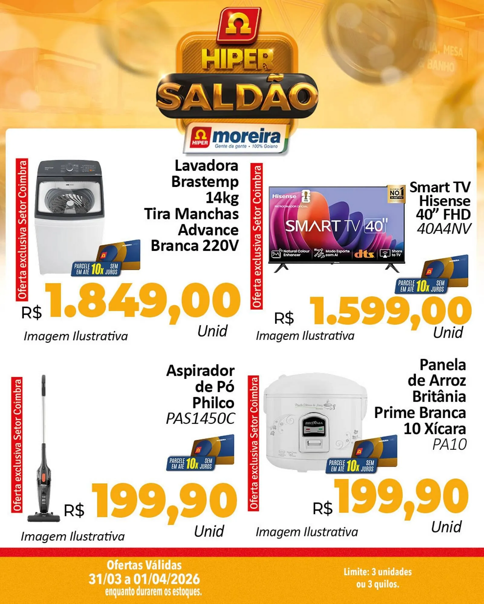 Encarte de Catálogo Hiper Moreira 31 de março até 1 de abril 2026 - Pagina 1