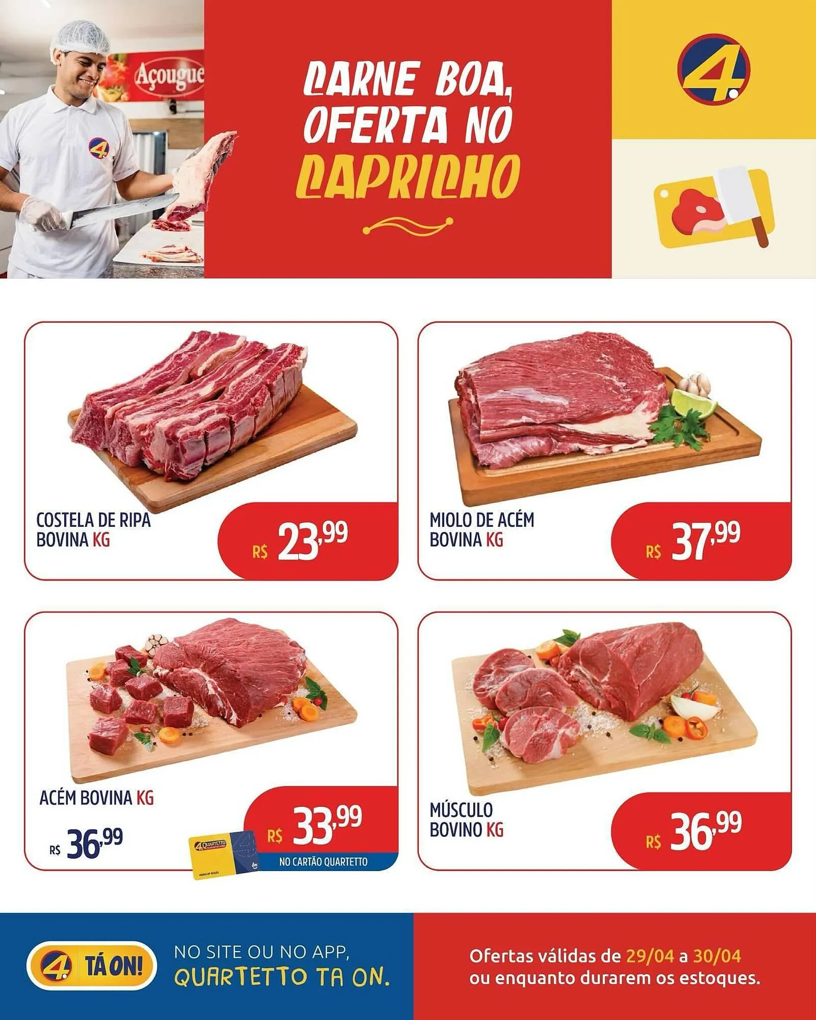 Encarte de Catálogo Quartetto Supermercados 29 de abril até 30 de abril 2026 - Pagina 1