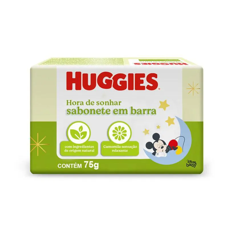 Sabonete em Barra Huggies Hora de Sonhar para bebê – 75g