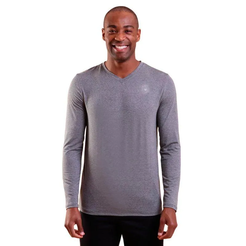 Sueter Masculino Manga Longa Decote V Viscose Mescla Médio