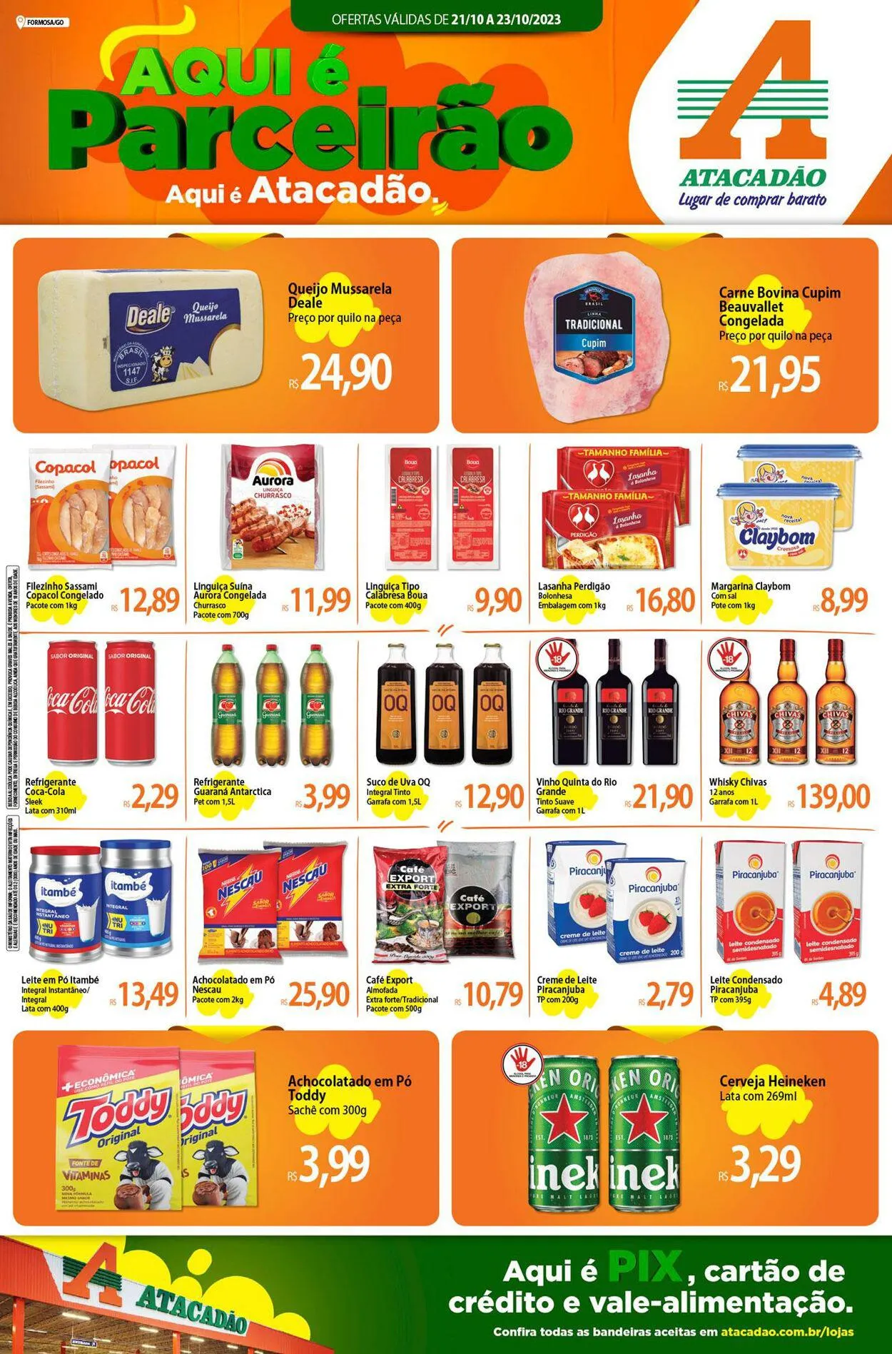 Encarte de Atacadão - GO - Formosa 21 de outubro até 23 de outubro 2023 - Pagina 1