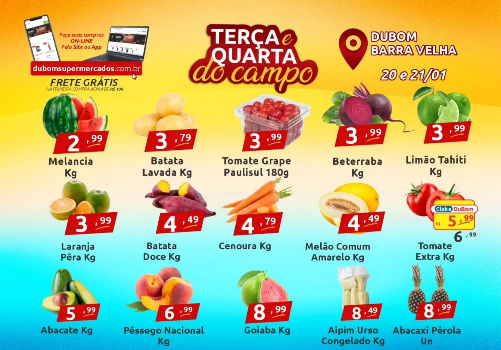 Encarte de Catálogo Dubom Supermercados 20 de janeiro até 21 de janeiro 2026 - Pagina 1