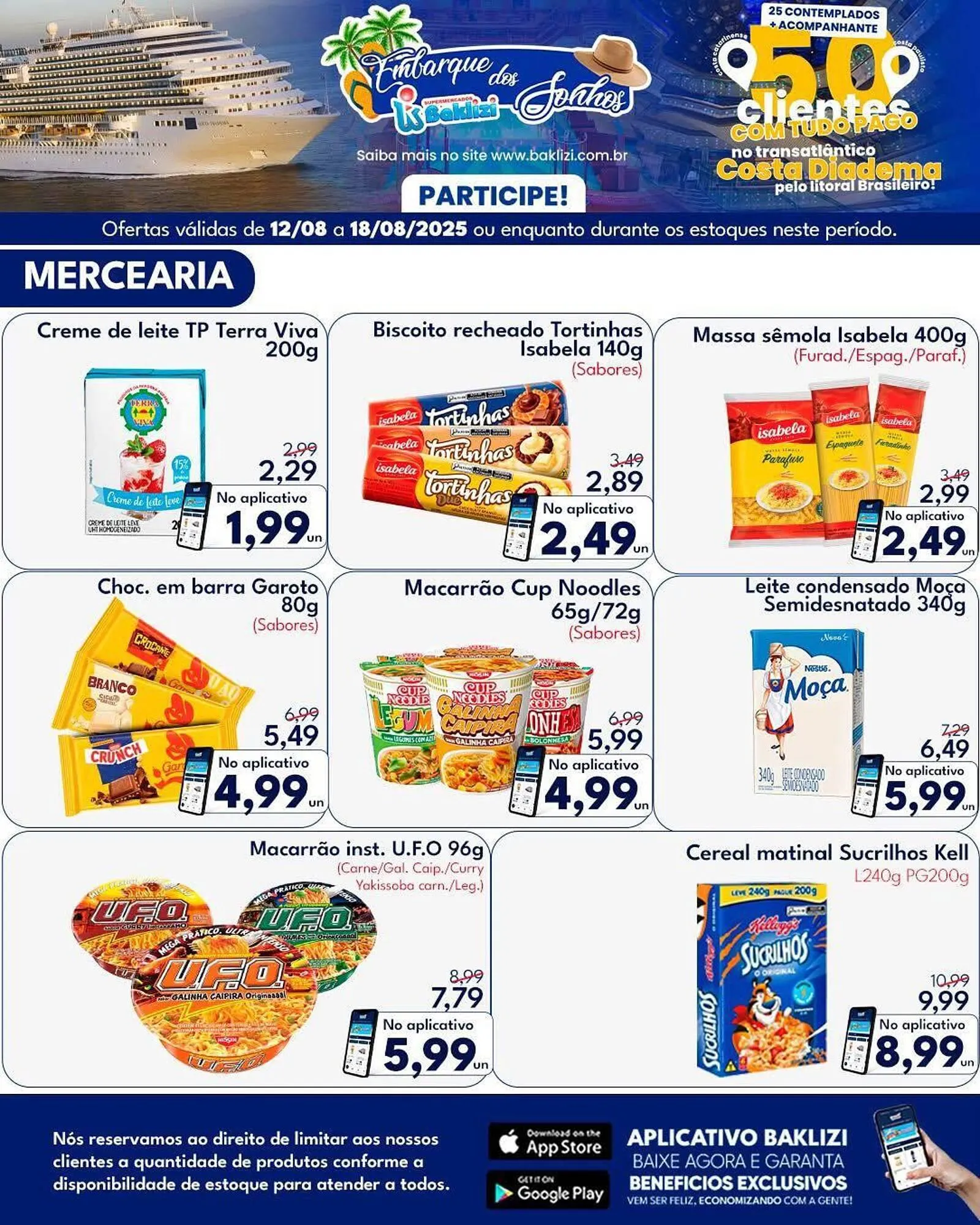 Encarte de Catálogo Supermercados Baklizi 14 de agosto até 18 de agosto 2025 - Pagina 1