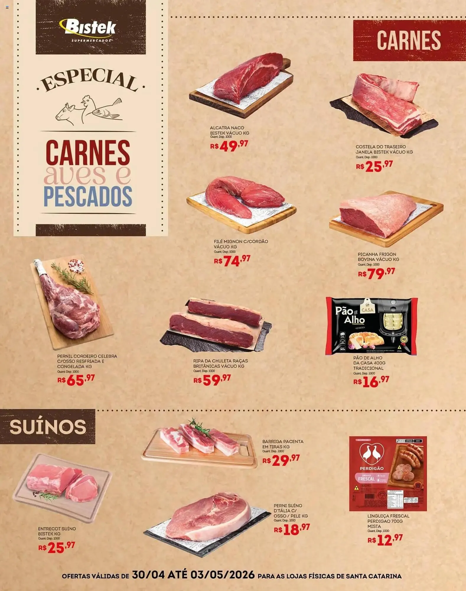 Encarte de Encarte Bistek Supermercados 30 de abril até 4 de maio 2026 - Pagina 1