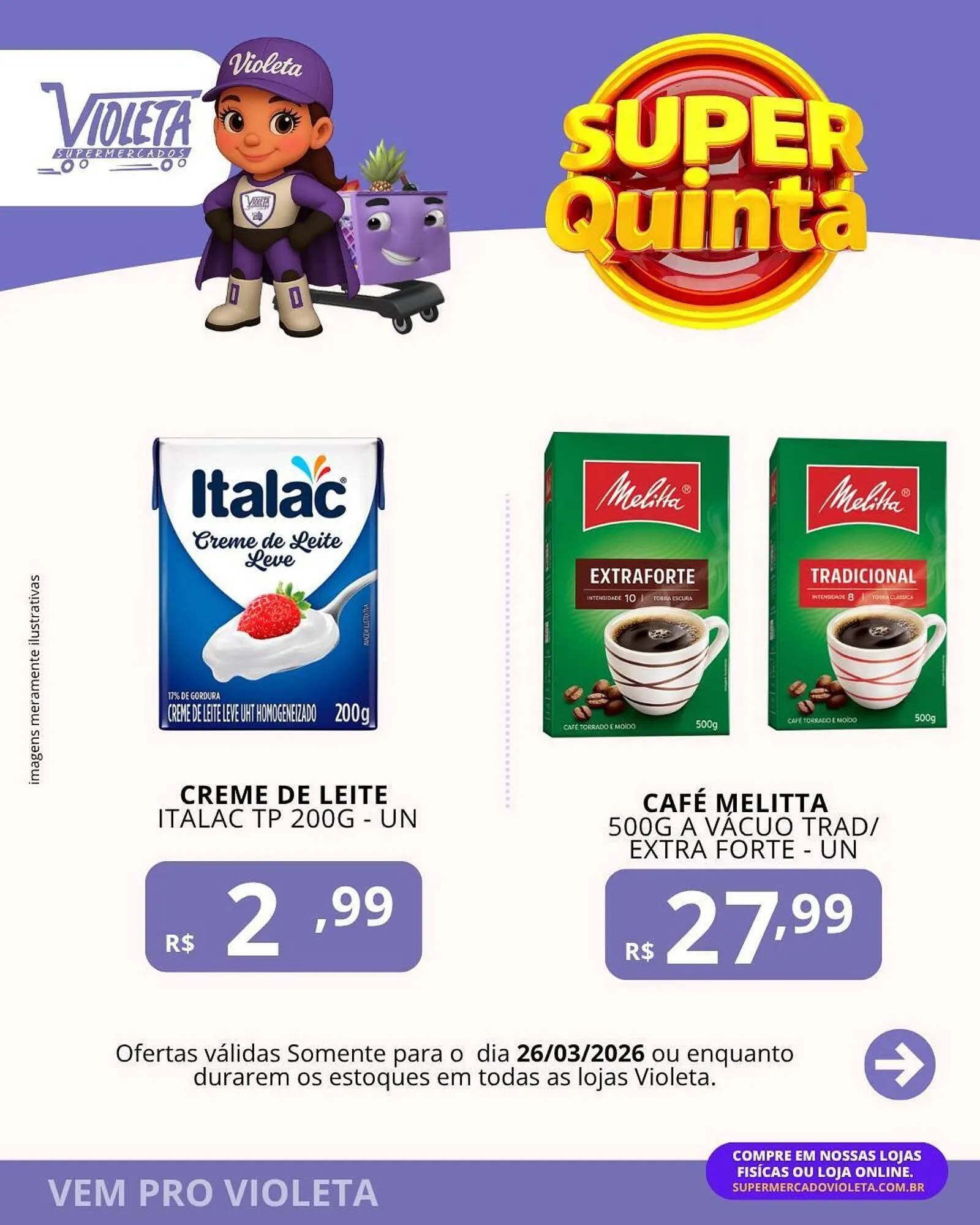 Encarte de Catálogo Violeta Supermercados 26 de março até 26 de março 2026 - Pagina 5