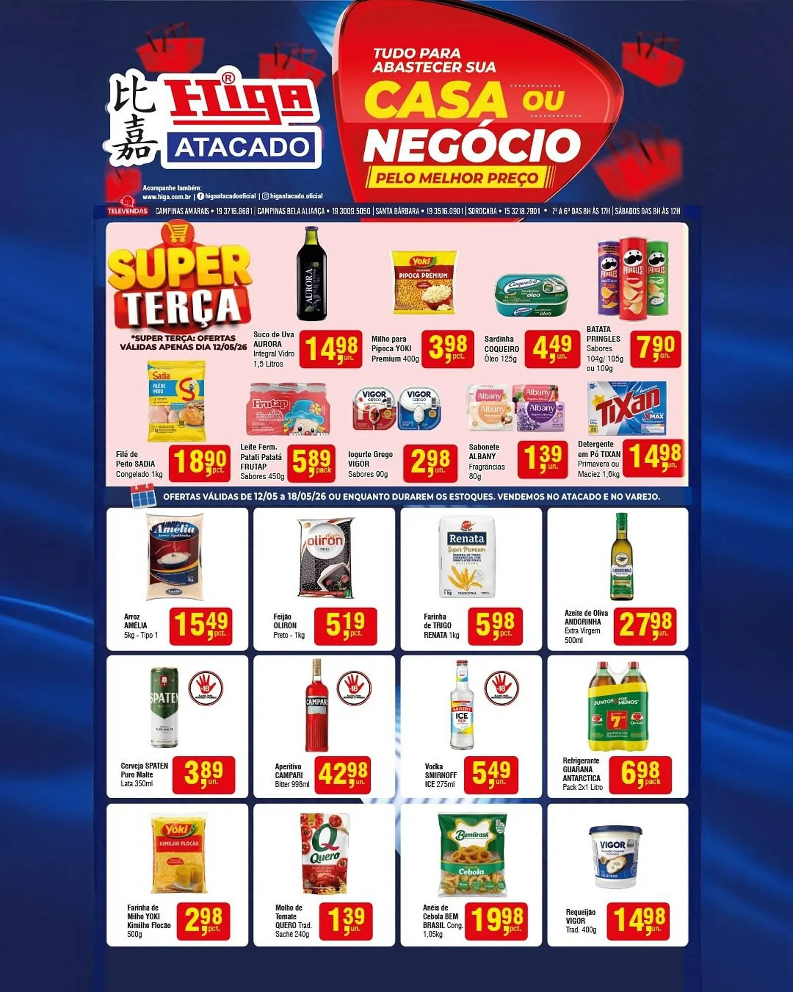 Encarte de Folheto Higa Atacado 12 de maio até 18 de maio 2026 - Pagina 1