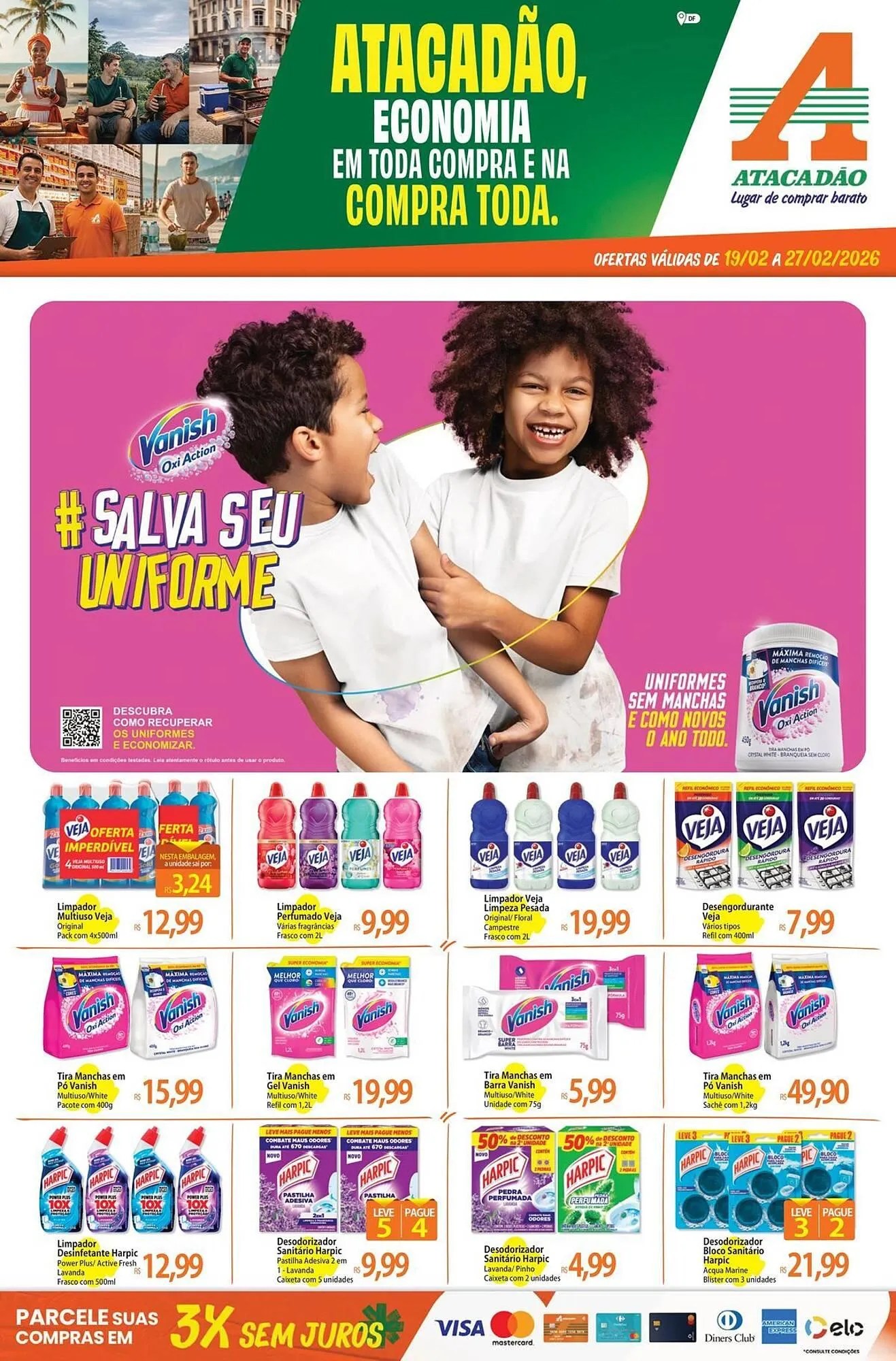 Encarte de Folheto Atacadão 19 de fevereiro até 27 de fevereiro 2026 - Pagina 1