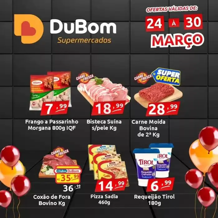 Encarte de Encarte Dubom Supermercados 24 de março até 30 de março 2025 - Pagina 1