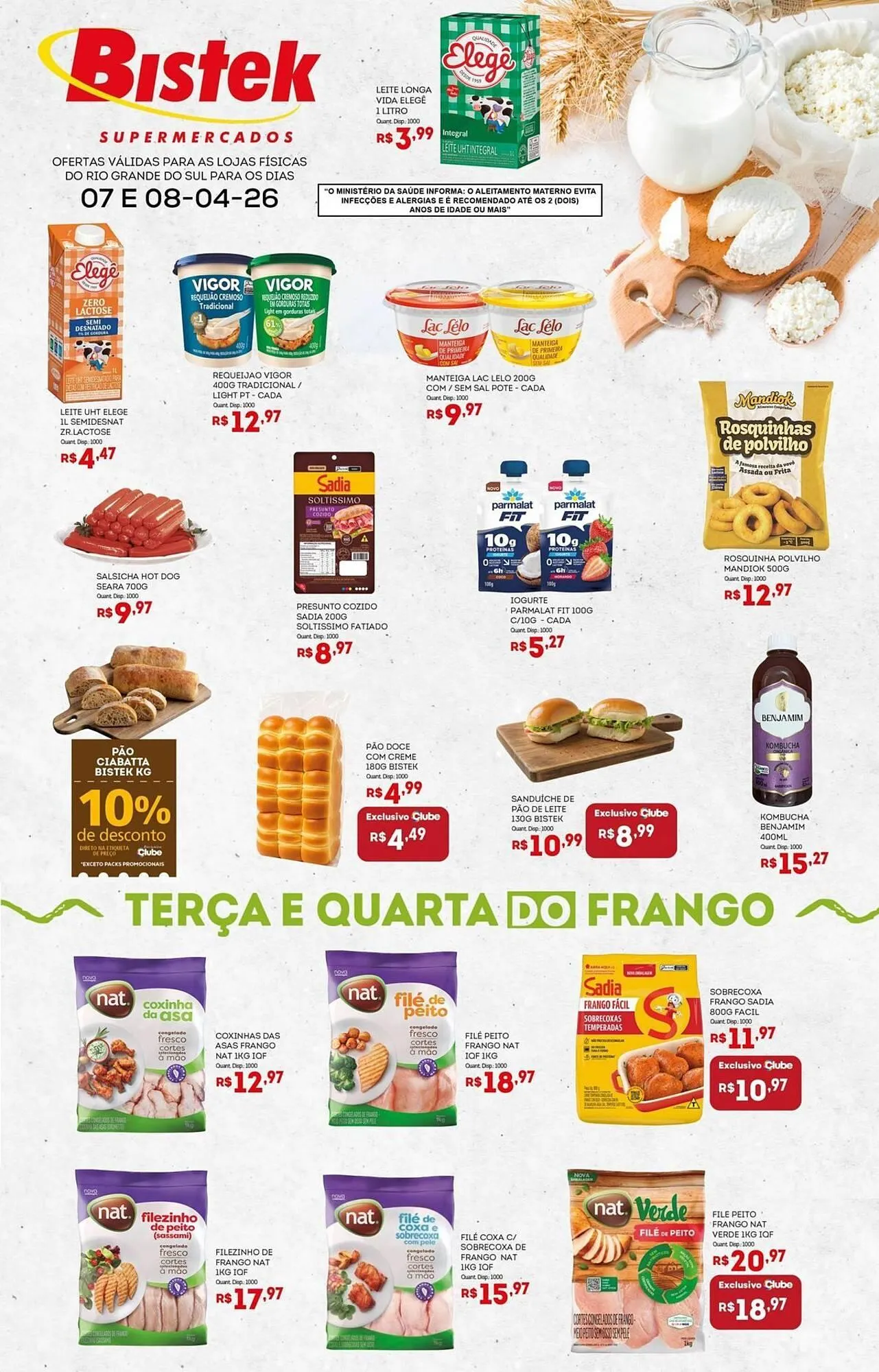 Encarte de Encarte Bistek Supermercados 7 de abril até 8 de abril 2026 - Pagina 1