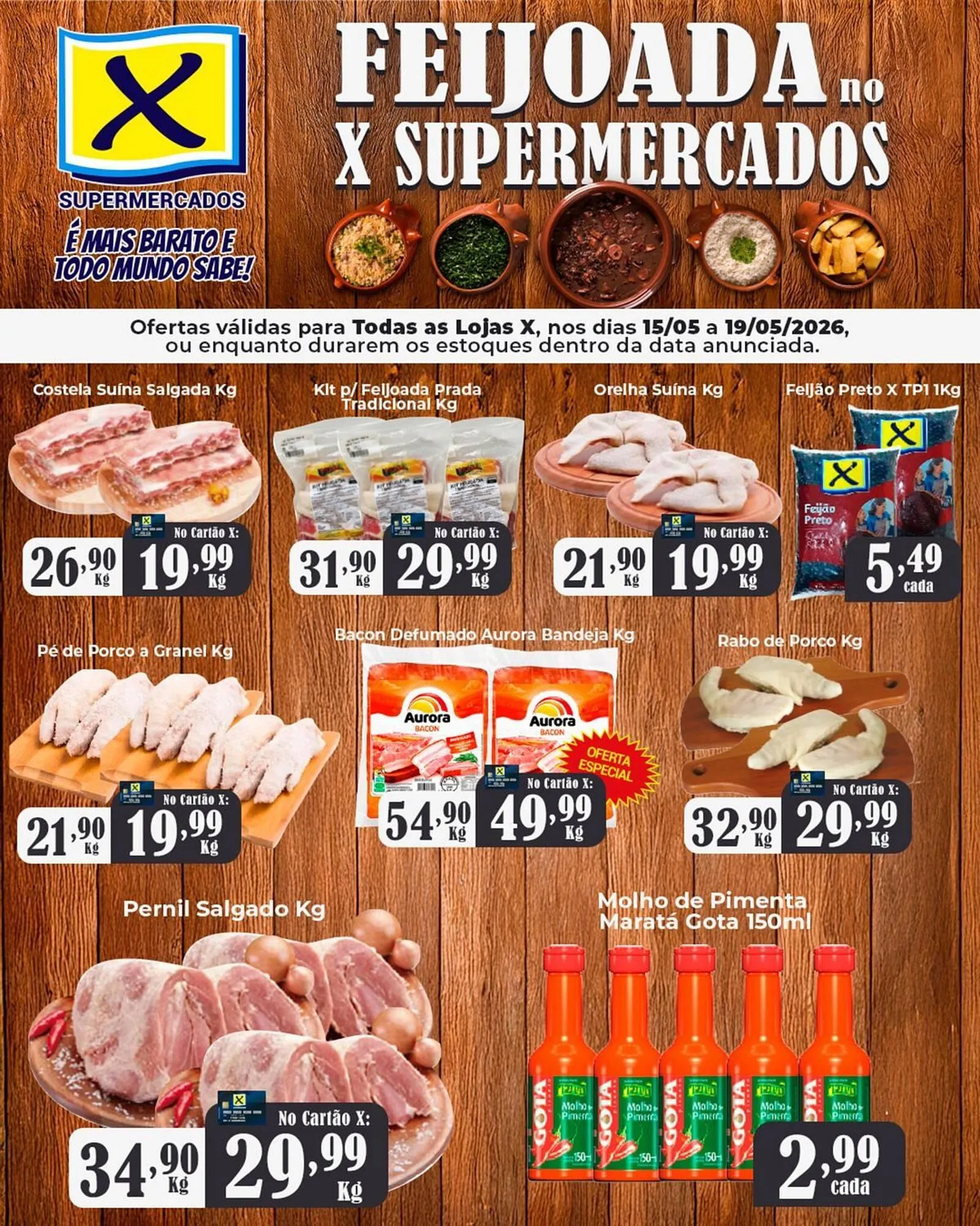 Encarte de Folheto X Supermercados 15 de maio até 19 de maio 2026 - Pagina 1
