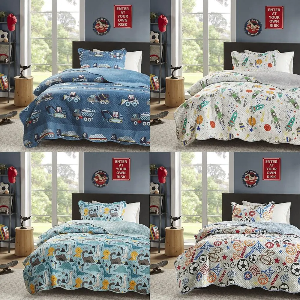 Colcha Solteiro Infantil Studio Mix Com 1 Porta Travesseiro 100% Poliéster Sortimento 2 160x240cm 70062600130480 -Corttex