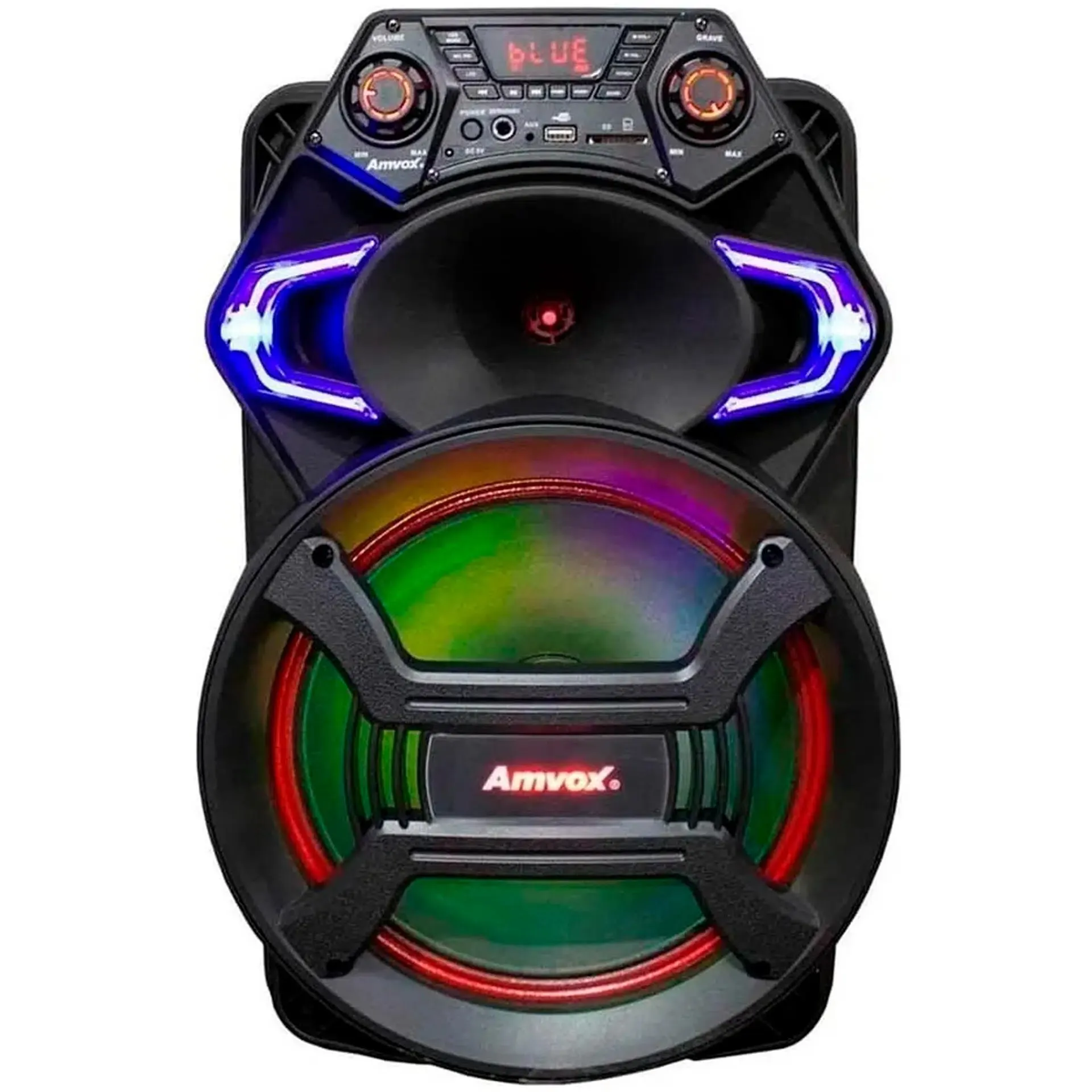 Caixa de Som Amplificada Amvox ACA550 Strondo 2 550W Bluetooth LED