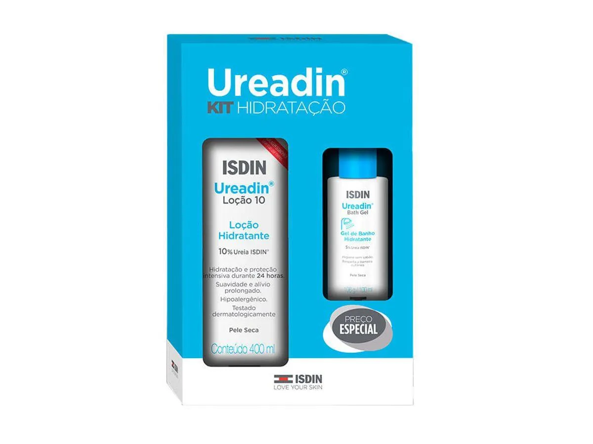 Kit Loção Hidratante Ureadin Isdin 400ml + Gel de Banho Hidratante 100ml