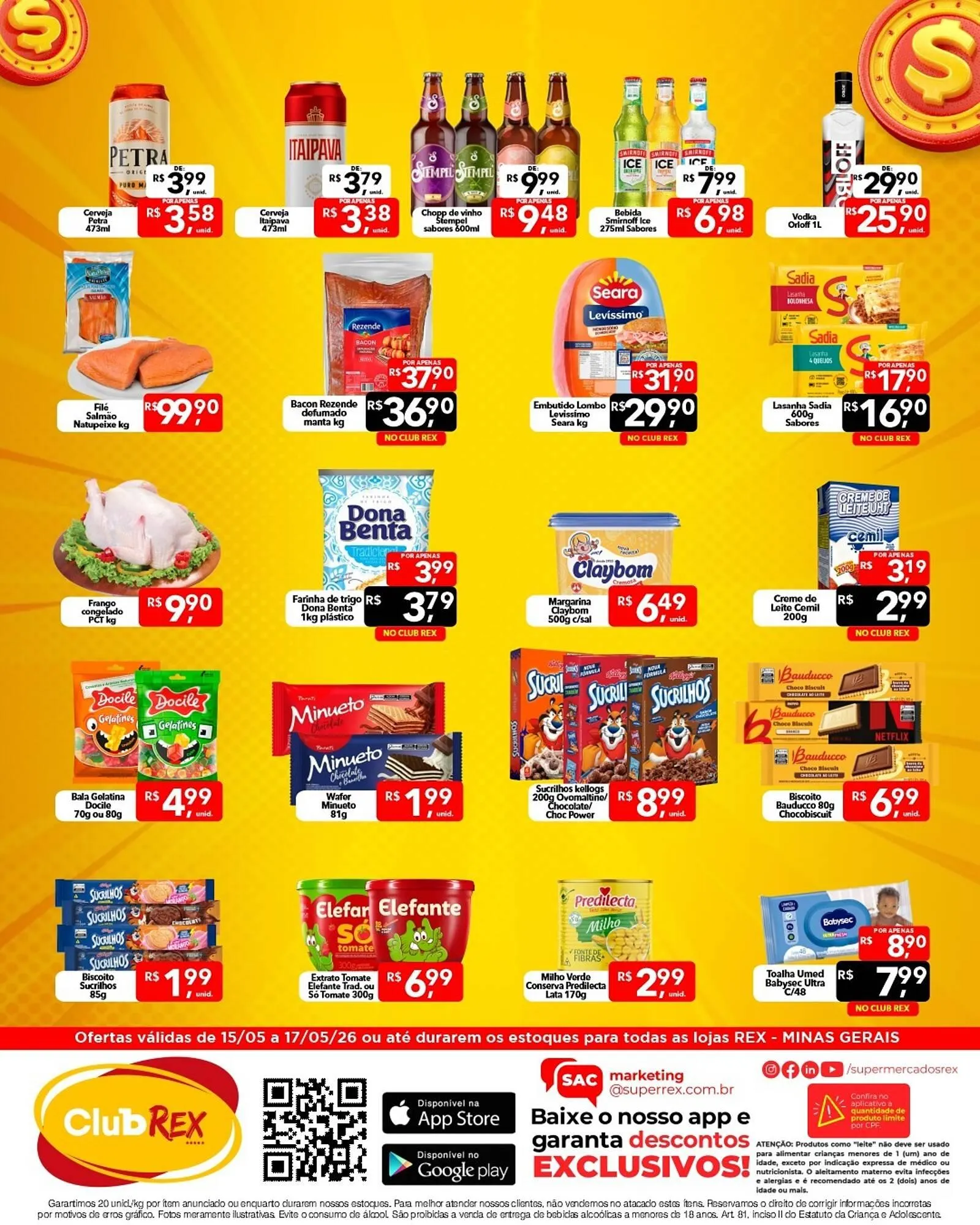 Encarte de Catálogo Supermercados Rex 15 de maio até 17 de maio 2026 - Pagina 2