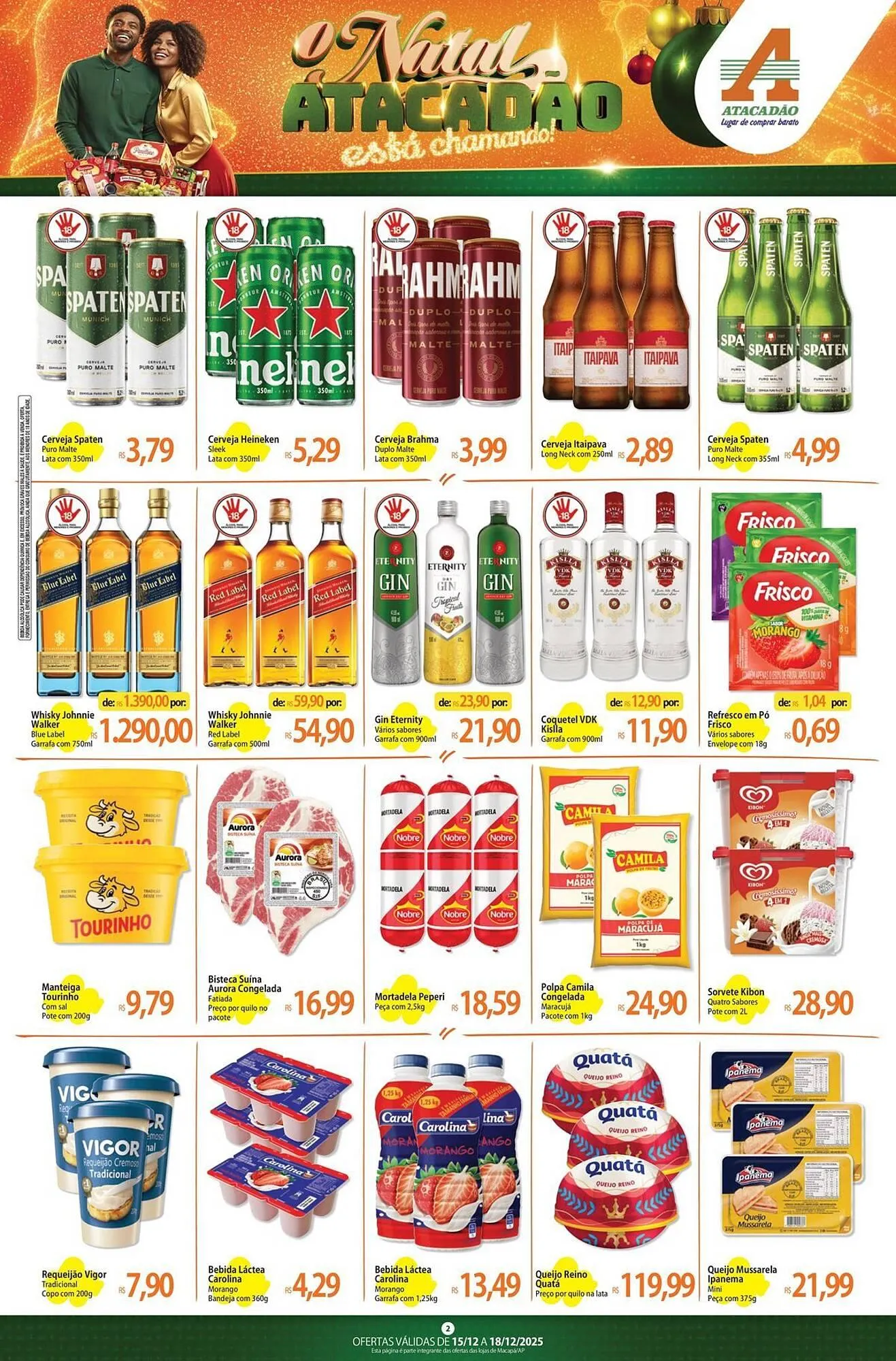 Encarte de Folheto Atacadão 15 de dezembro até 18 de dezembro 2025 - Pagina 2