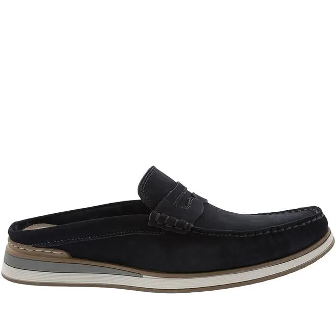 Mocassim Mule Democrata Denim Flow Nobuck Marinho