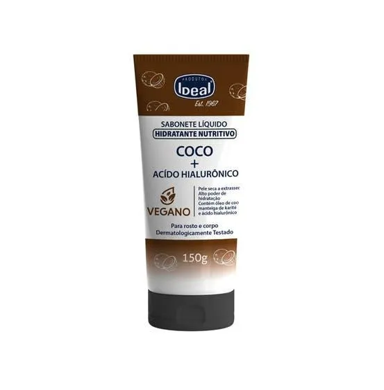 Sabonete Líquido Ideal Rosto e Corpo Nutritivo Coco e Ácido Hialurônico 150ml