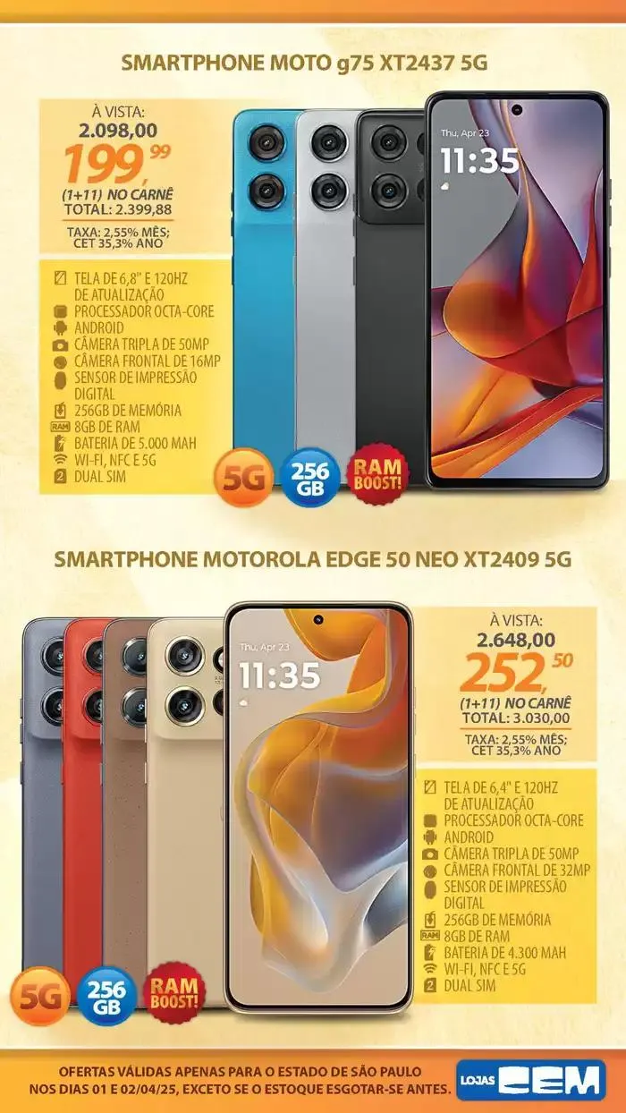 Encarte de Encarte Lojas Cem 3 de abril até 17 de abril 2025 - Pagina 9