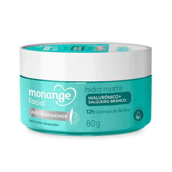 Hidratante Monange Facial Hidra Matte com Ácido Hialurônico e Salgueiro Branco 80g
