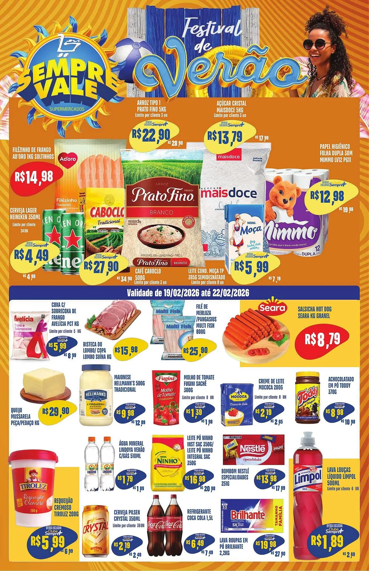 Encarte de Catálogo Sempre Vale Supermercados 19 de fevereiro até 22 de fevereiro 2026 - Pagina 1
